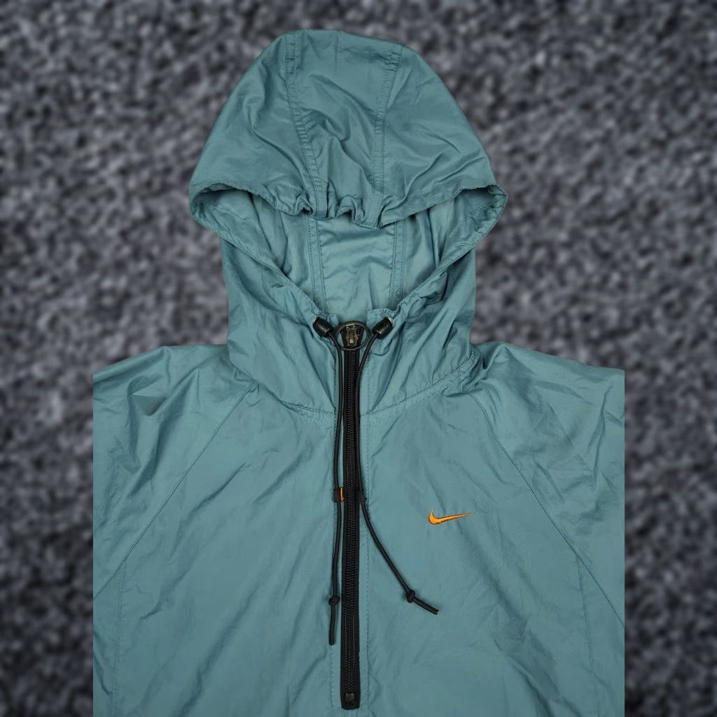 Nike VINTAGE Nike Jacket Women Medium Green 1/4 Zip Lightweight White Label Packable Windbreaker Size M / US 6-8 / IT 42-44 - 1 Thumbnail