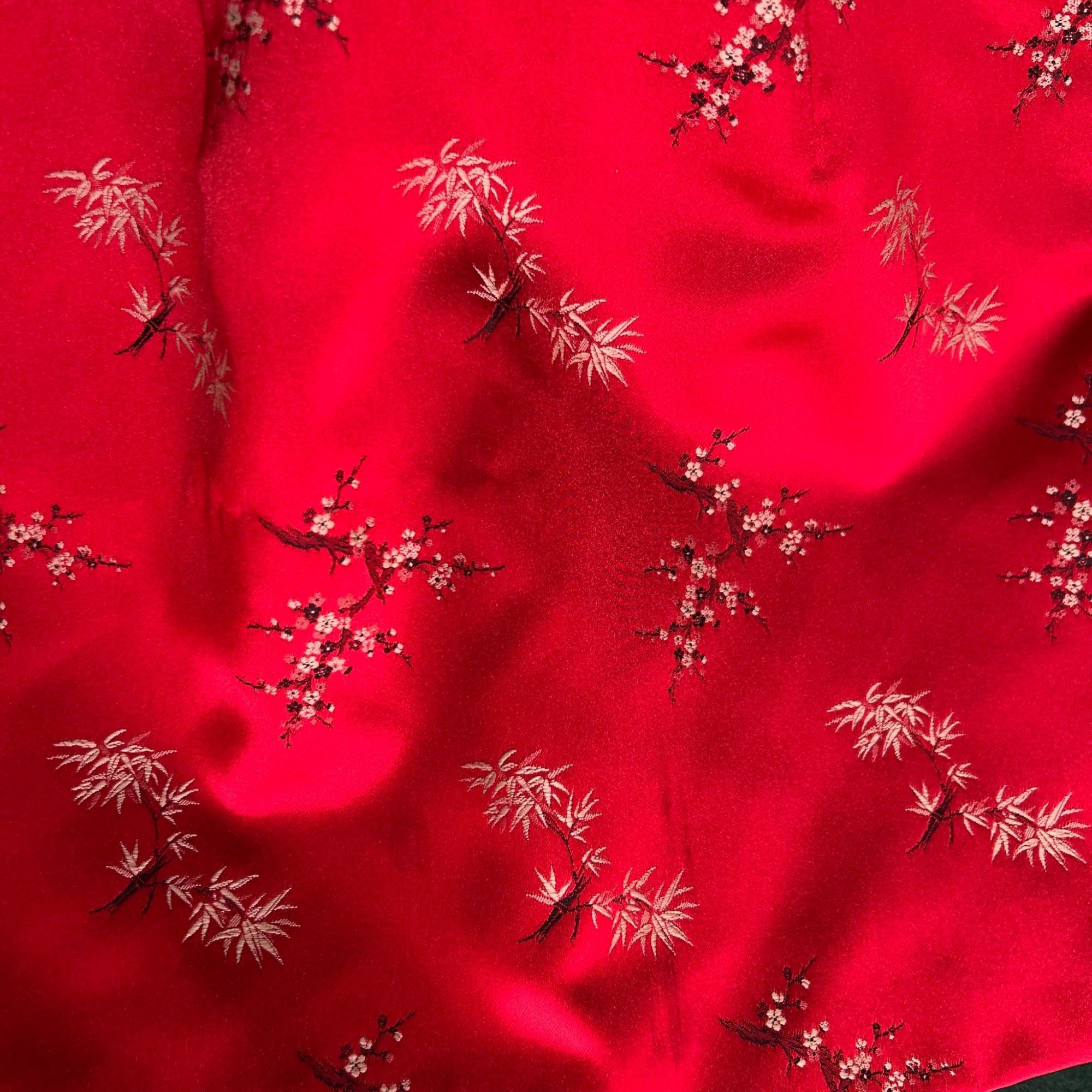 Other Cynthia Rowley Red Silk Blend A-Line Skirt With Floral Print Size 27" / US 4 / IT 40 - 4 Thumbnail