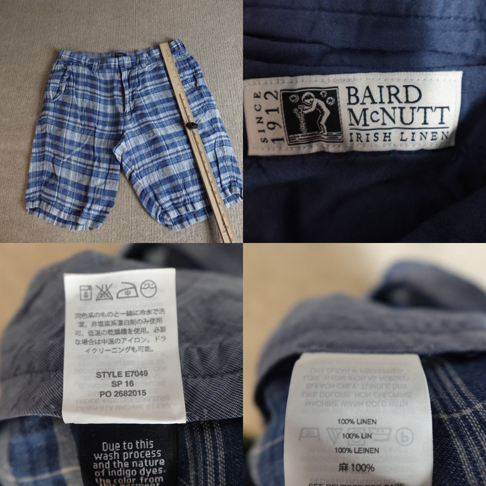 J.Crew J.Crew Mens Shorts 32 Blue Plaid Linen 10" Chino Casual Preppy Mens Size US 32 / EU 48 - 8 Thumbnail