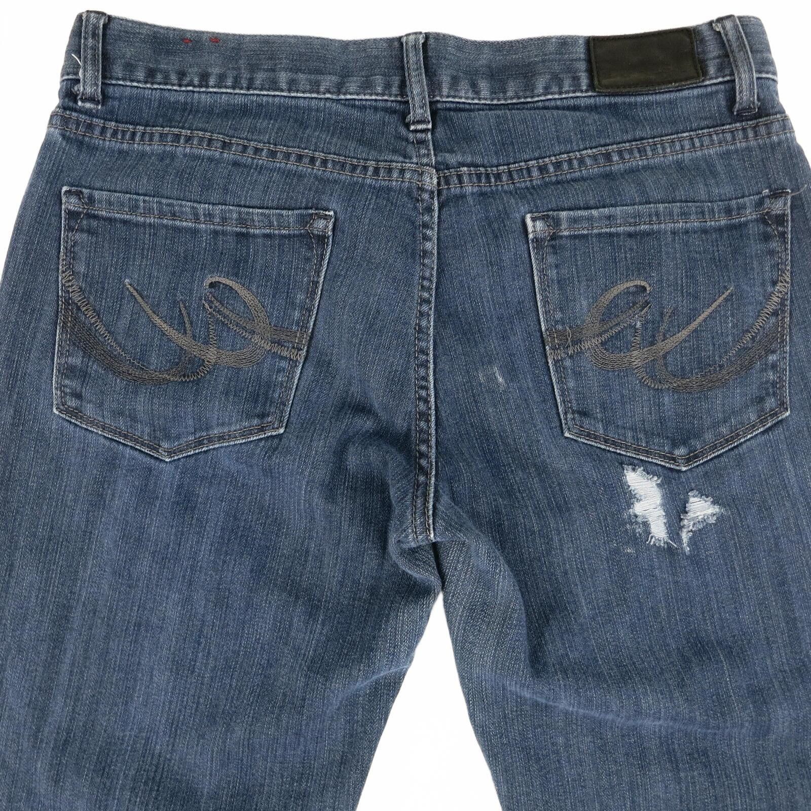 Express Express Eva Fit & Flare Blue Denim Jeans Size 6R Size 28" / US 6 / IT 42 - 5 Thumbnail