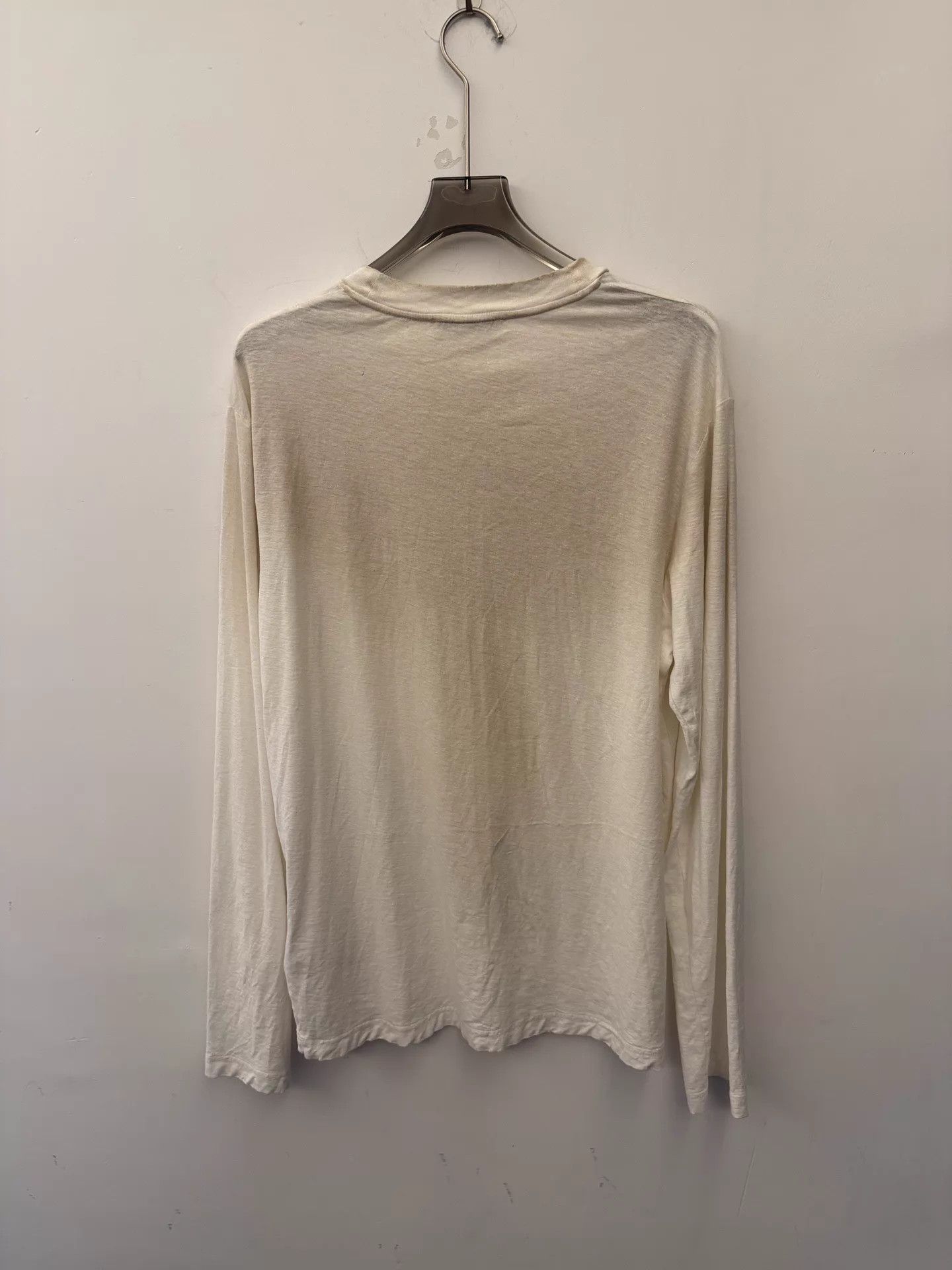 Acne Studios Acne ’96 SS23 Distressed Logo Crewneck LS White T-shirt S Size US S / EU 44-46 / 1 - 3 Thumbnail