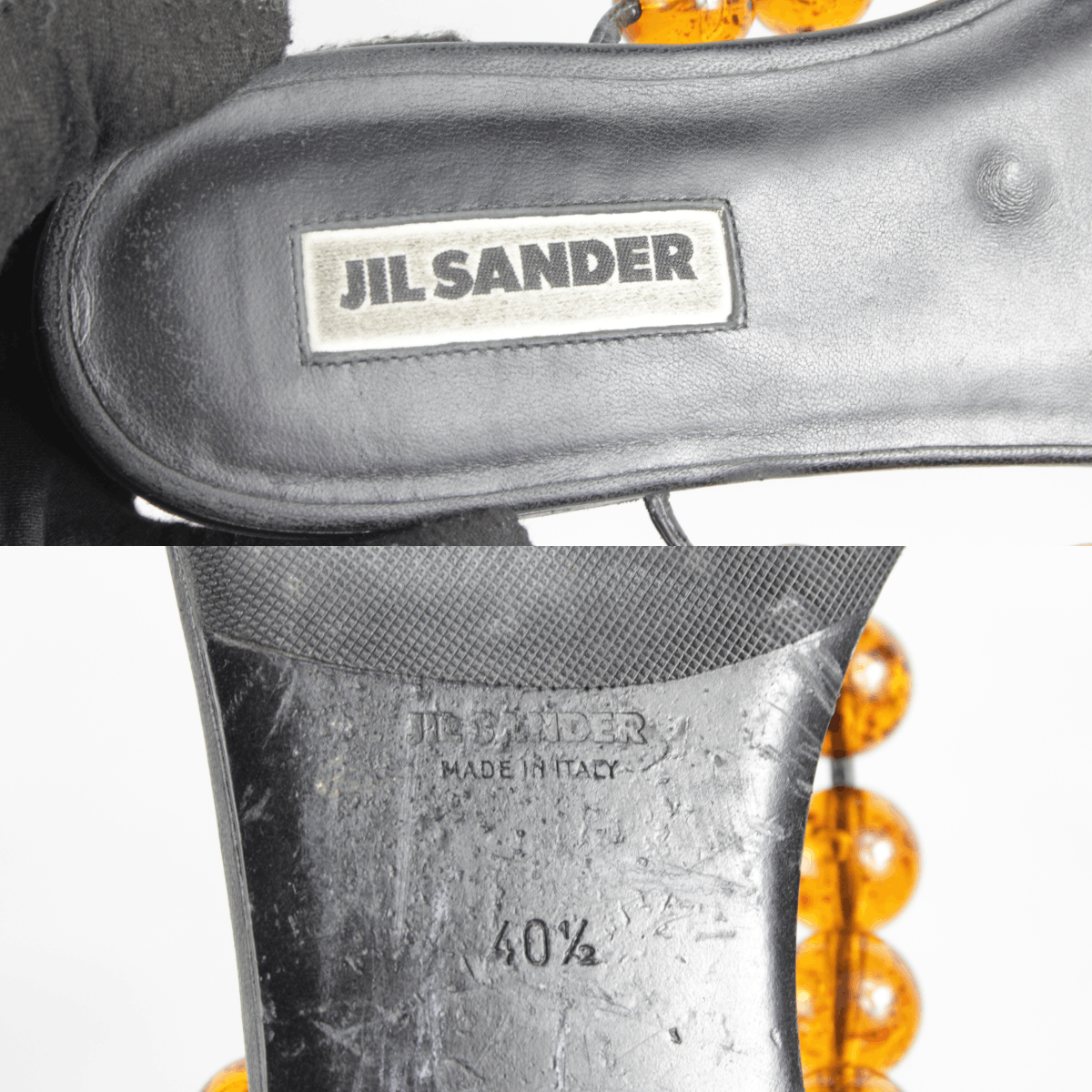 Jil Sander 2021SS Beaded Leather Flip Flops Size US 10.5 / IT 40.5 - 9 Thumbnail