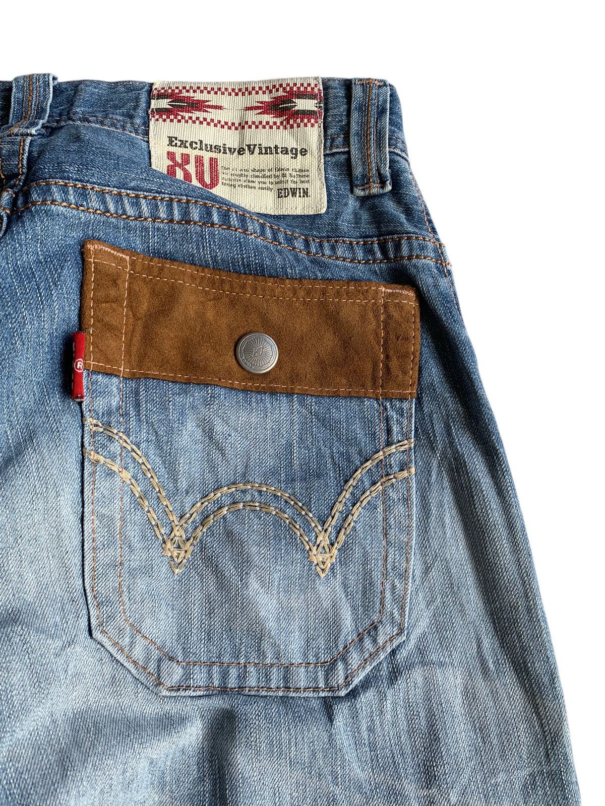 Other EDWIN XV BUSH PANTS NAVAJO STYLE FADED DISTRESSED DENIM Size US 31 - 13 Thumbnail