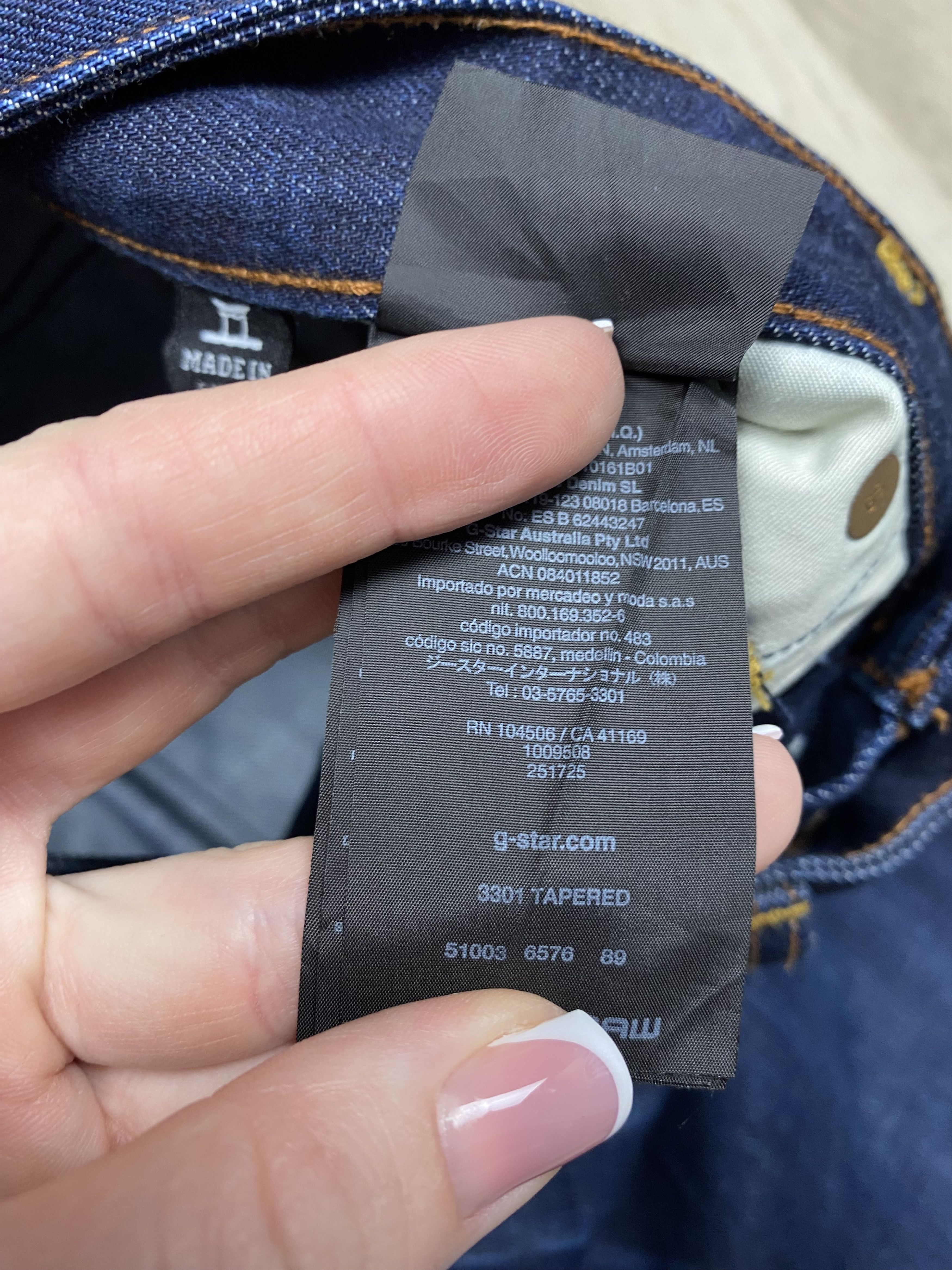 G-Star G Star Raw Mens 3301 Tapered Denim Pants Jeans Size US 33 - 9 Thumbnail