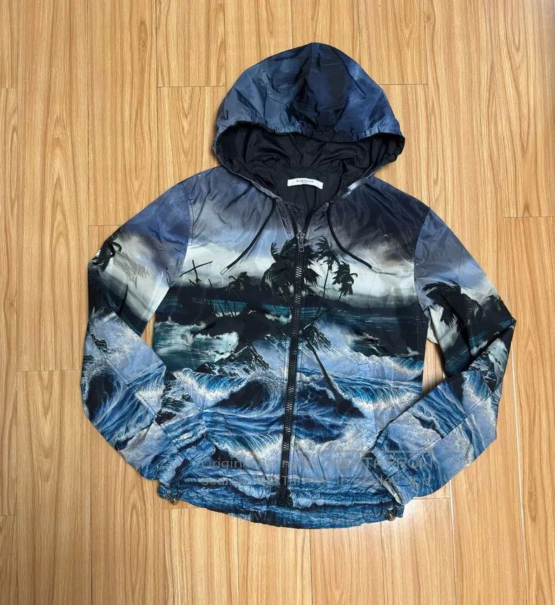 Givenchy Givenchy Hawaiian Ink Washed Men's Jacket Outerwear Zip-up Size US S / EU 44-46 / 1 - 1 Thumbnail