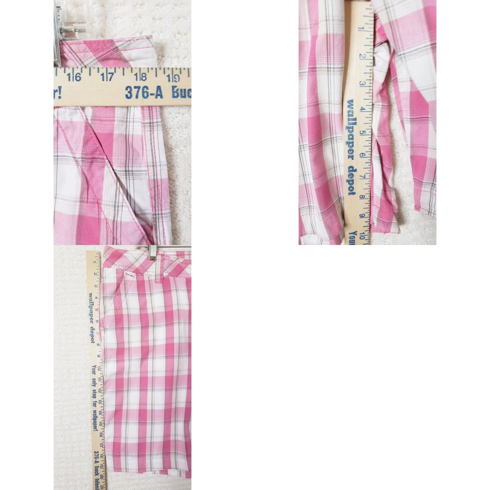 Vintage No Boundries Pink Plaid Shorts Junior Sz 15 Girls Great Nice Condition Size 36" / US 14 / IT 50 - 8 Thumbnail