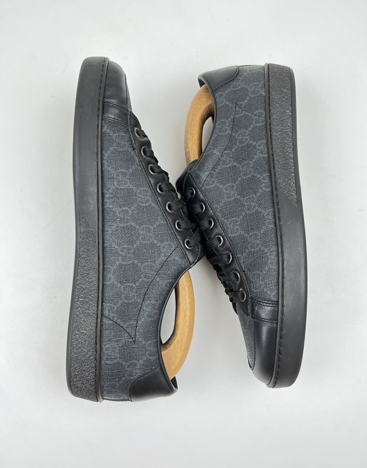 Gucci GUCCI Sneakers Low Top Leather Shoes BROOKLYN GG Monogram Size US 8 / EU 41 - 12 Thumbnail