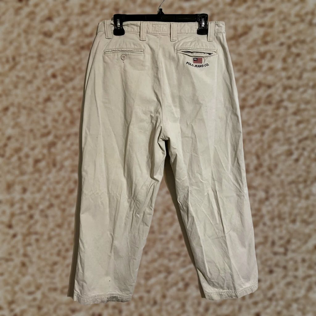 Polo Ralph Lauren VINTAGE Polo Ralph Lauren Chino Pants Beige Khaki Men's 33x30 Flat Front Size US XS / EU 42 / 0 - 1 Thumbnail