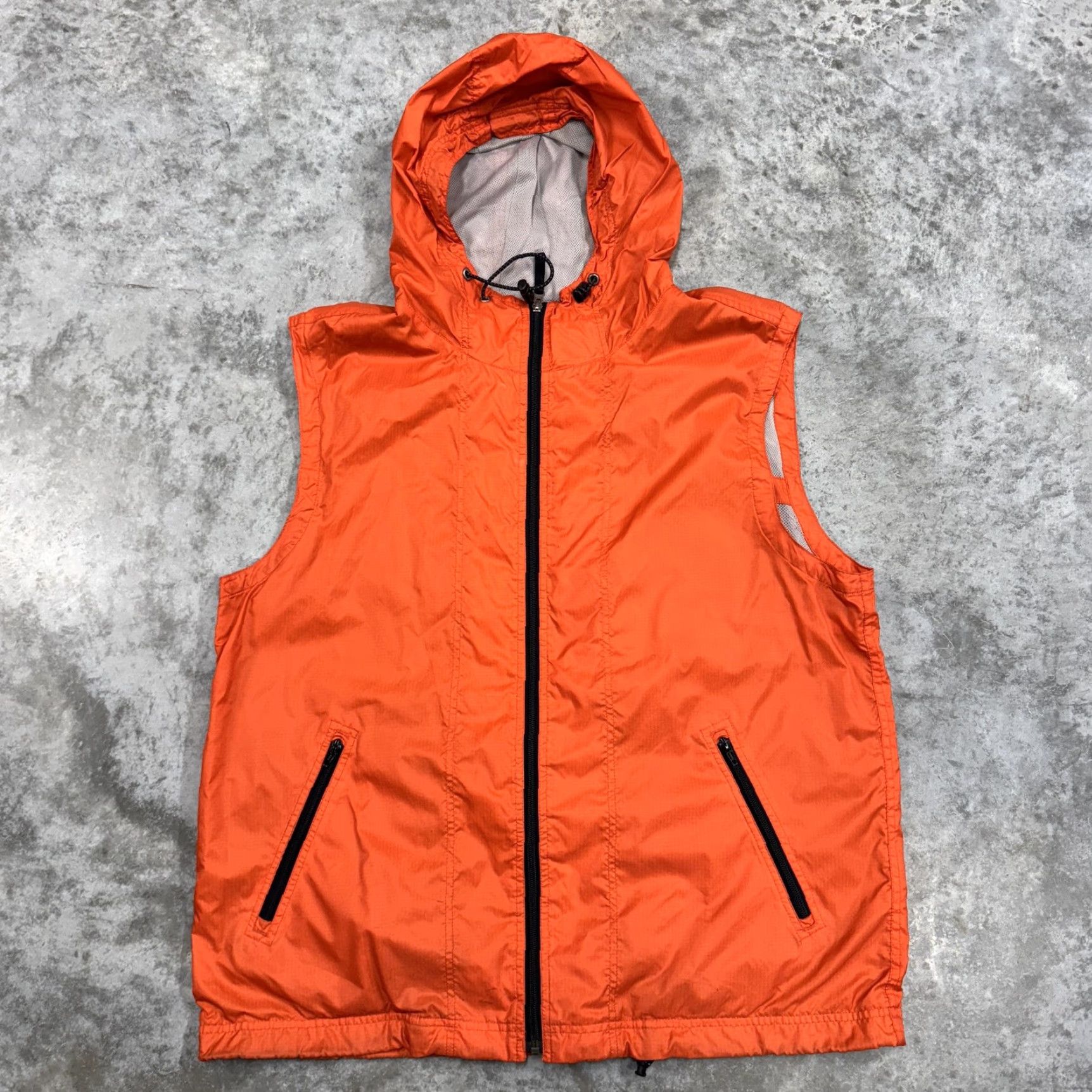 Gap VINTAGE Gap Vest Mens XL Nylon Hooded Full Zip Jacket 90s Orange Size US XL / EU 56 / 4 - 2 Thumbnail