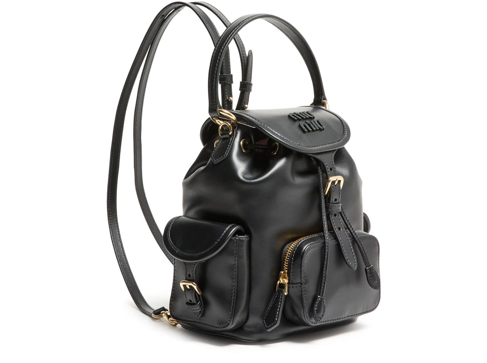 Miu Miu MIU MIU Black Leather Backpack New & Authentic Size ONE SIZE - 2 Thumbnail