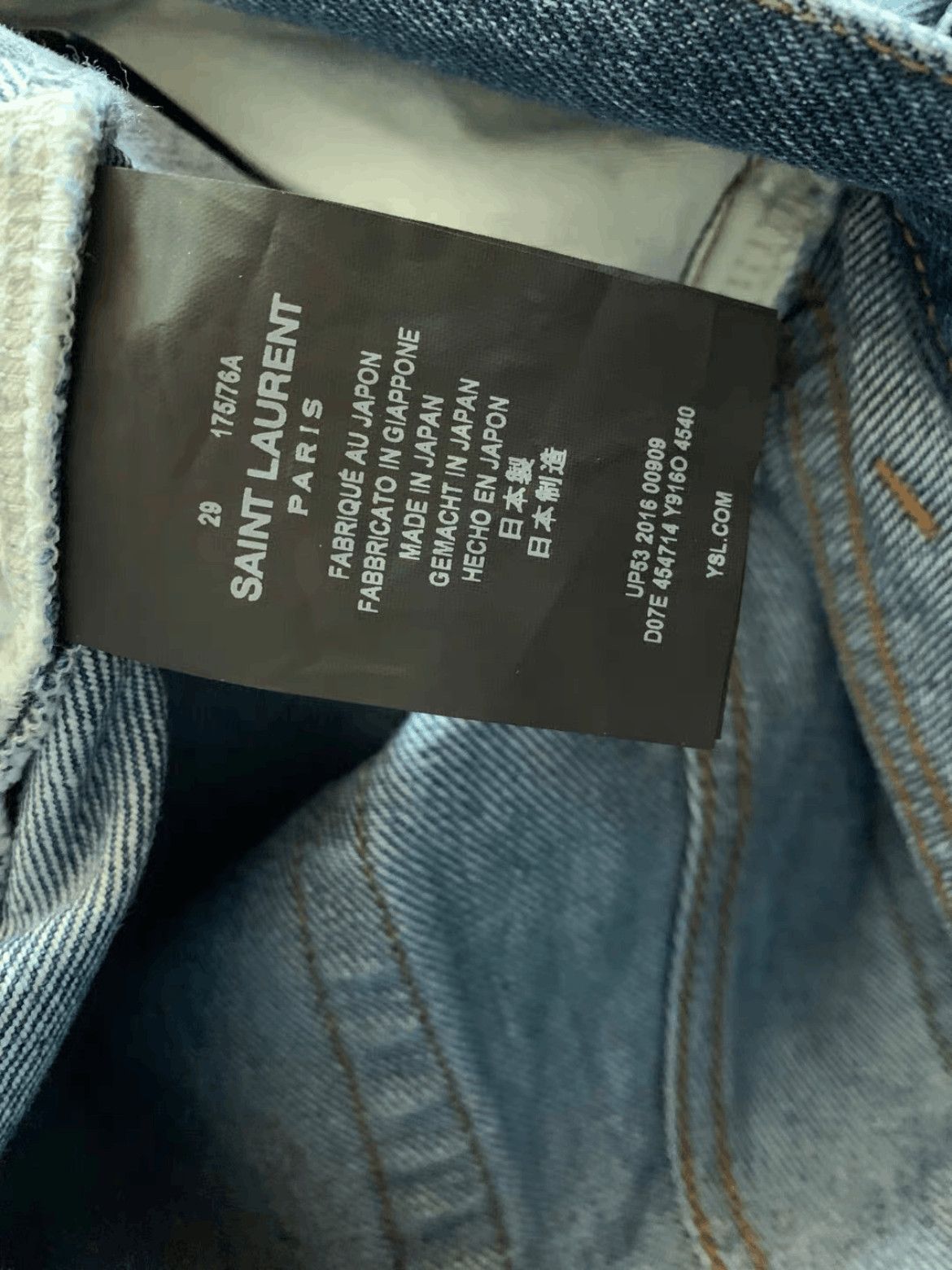 Saint Laurent Paris Saint Laurent Paris Distressed Patch Denim Size US 29 - 4 Thumbnail