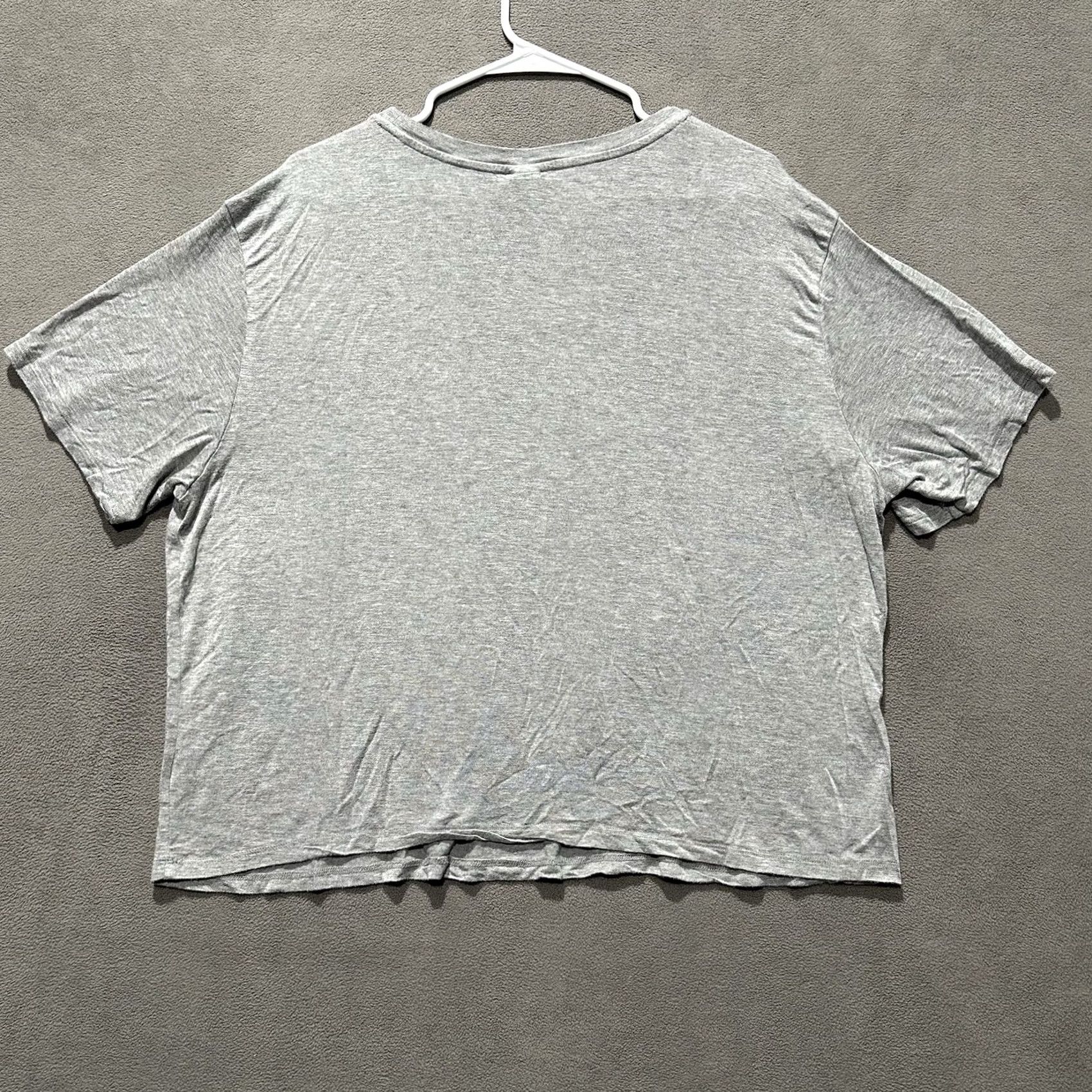 Vintage Honeydew Shirt Womens 2X Plus Gray Pajama Top Stretch Rayon Blend Short Sleeve Size XXL / US 16-18 / IT 52-54 - 2 Thumbnail
