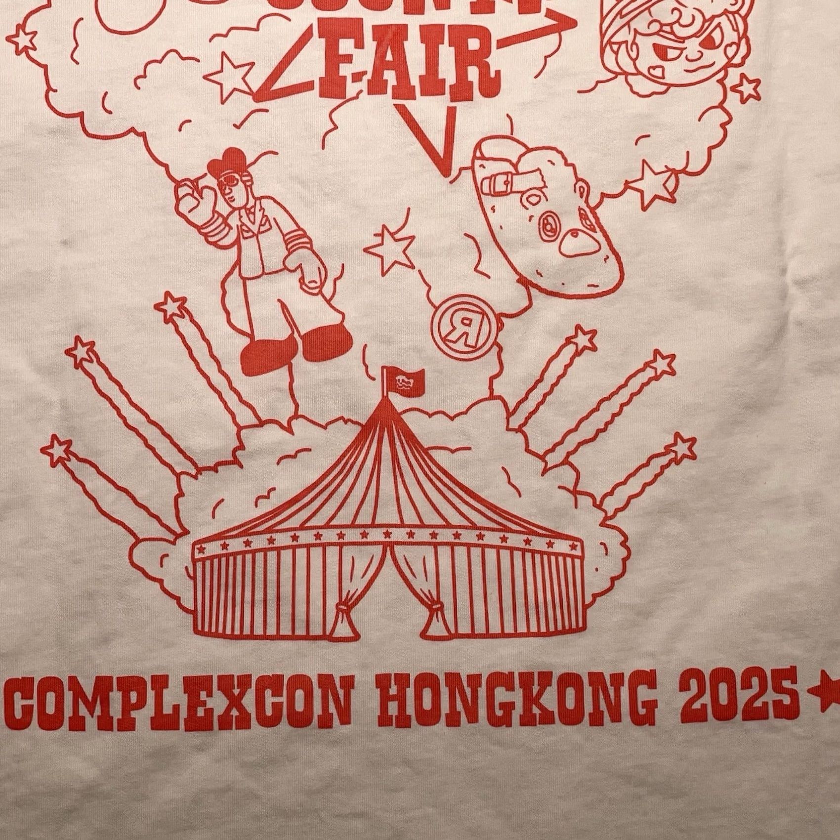 Vintage ComplexCon Shirt Mens S Hong Kong 2025 County Fair Mf Doom Kirby Circus White T-Shirt Size S Mens Boys Girls Size US S / EU 44-46 / 1 - 5 Thumbnail