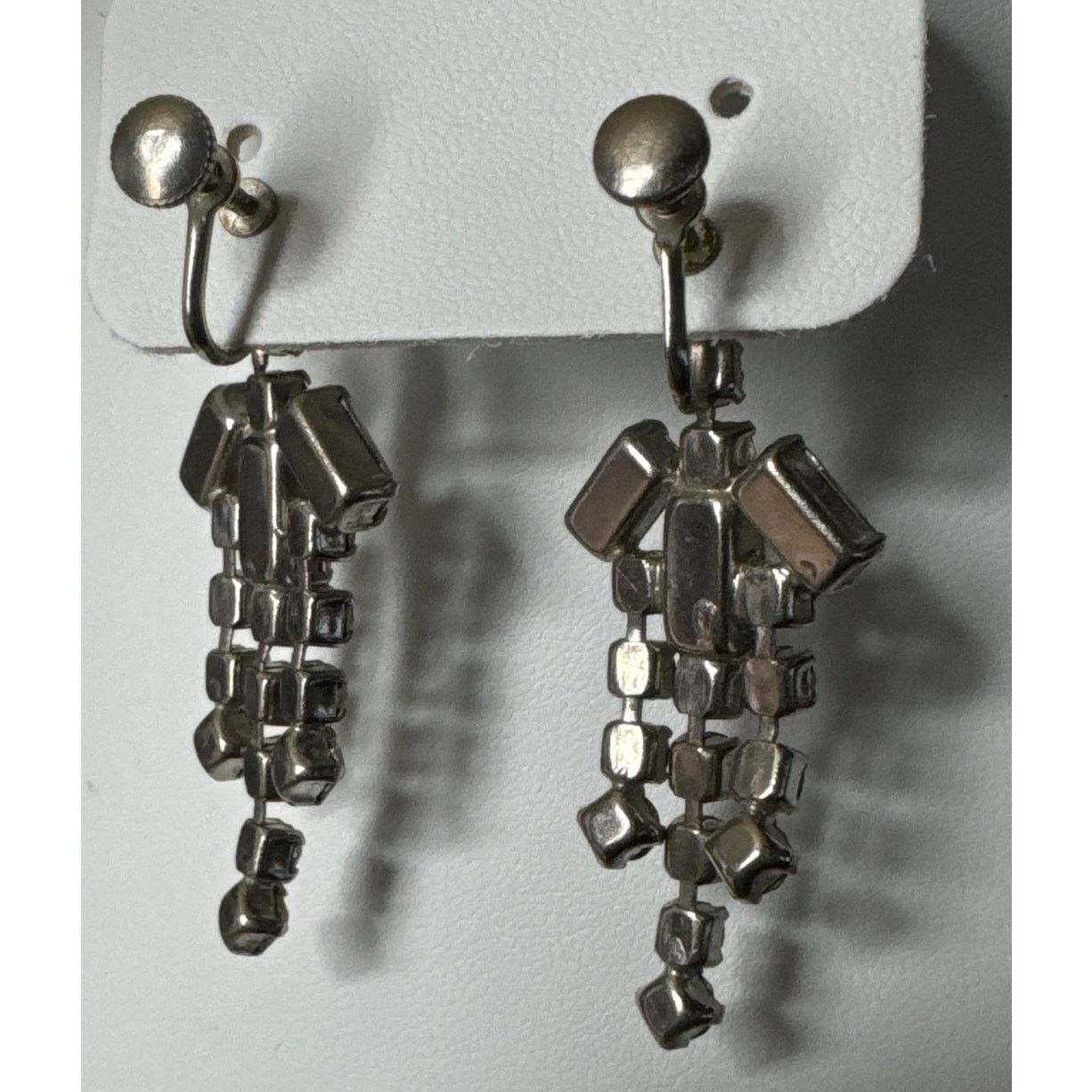 Vintage Vtg Art Deco-Style Rhinestone Chandelier Clip On Earrings Size ONE SIZE - 7 Thumbnail