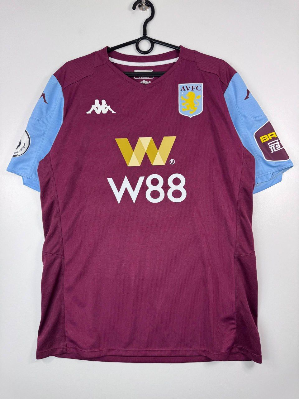 Kappa Aston Villa 2019 2020 Home Shirt Kappa Berry #40 Football XL Size US XL / EU 56 / 4 - 1 Thumbnail