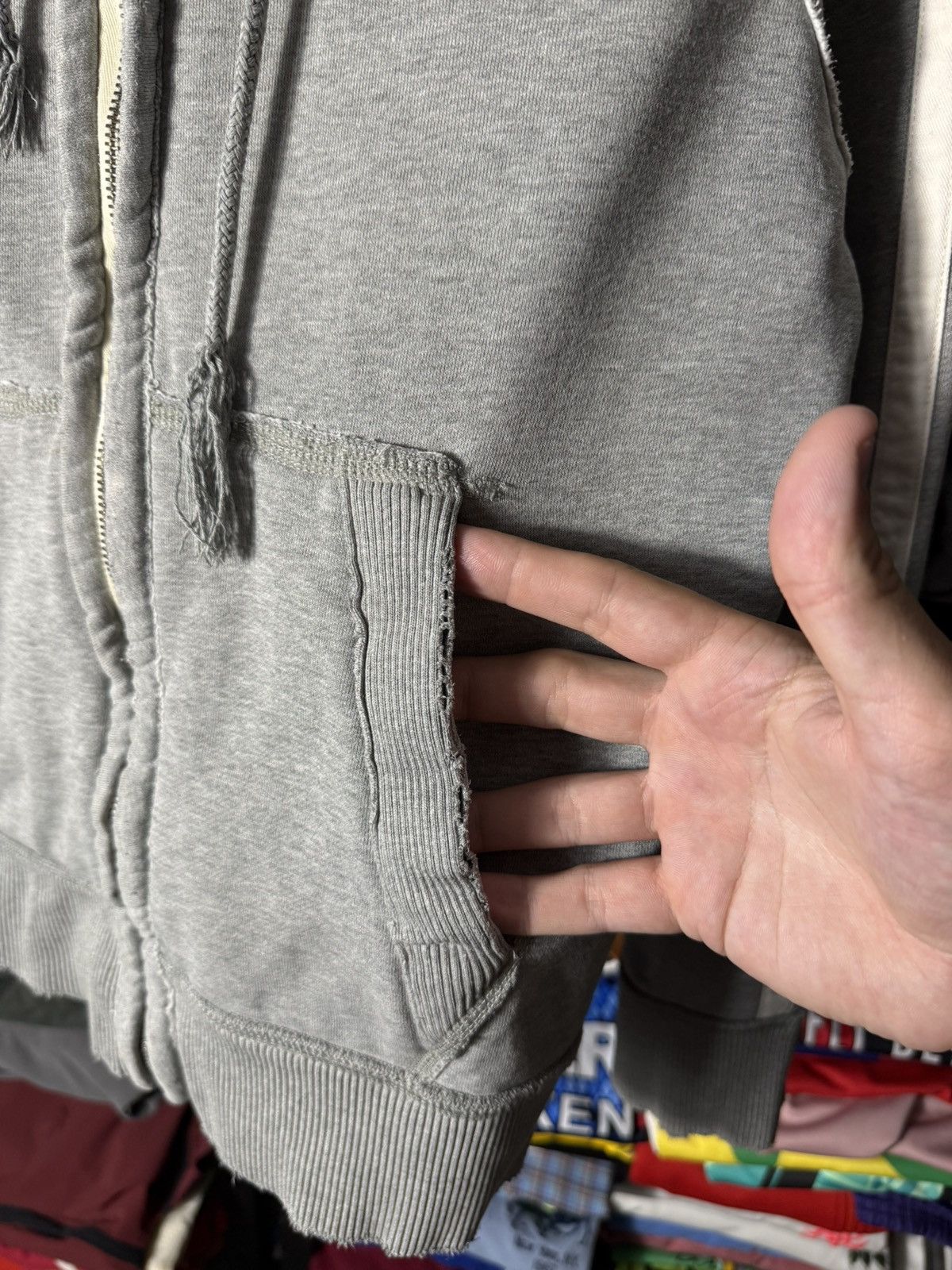 Abercrombie & Fitch Vintage Abercrombie & Fitch Distressed Zip Hoodie Y2K Grey Size US S / EU 44-46 / 1 - 4 Thumbnail