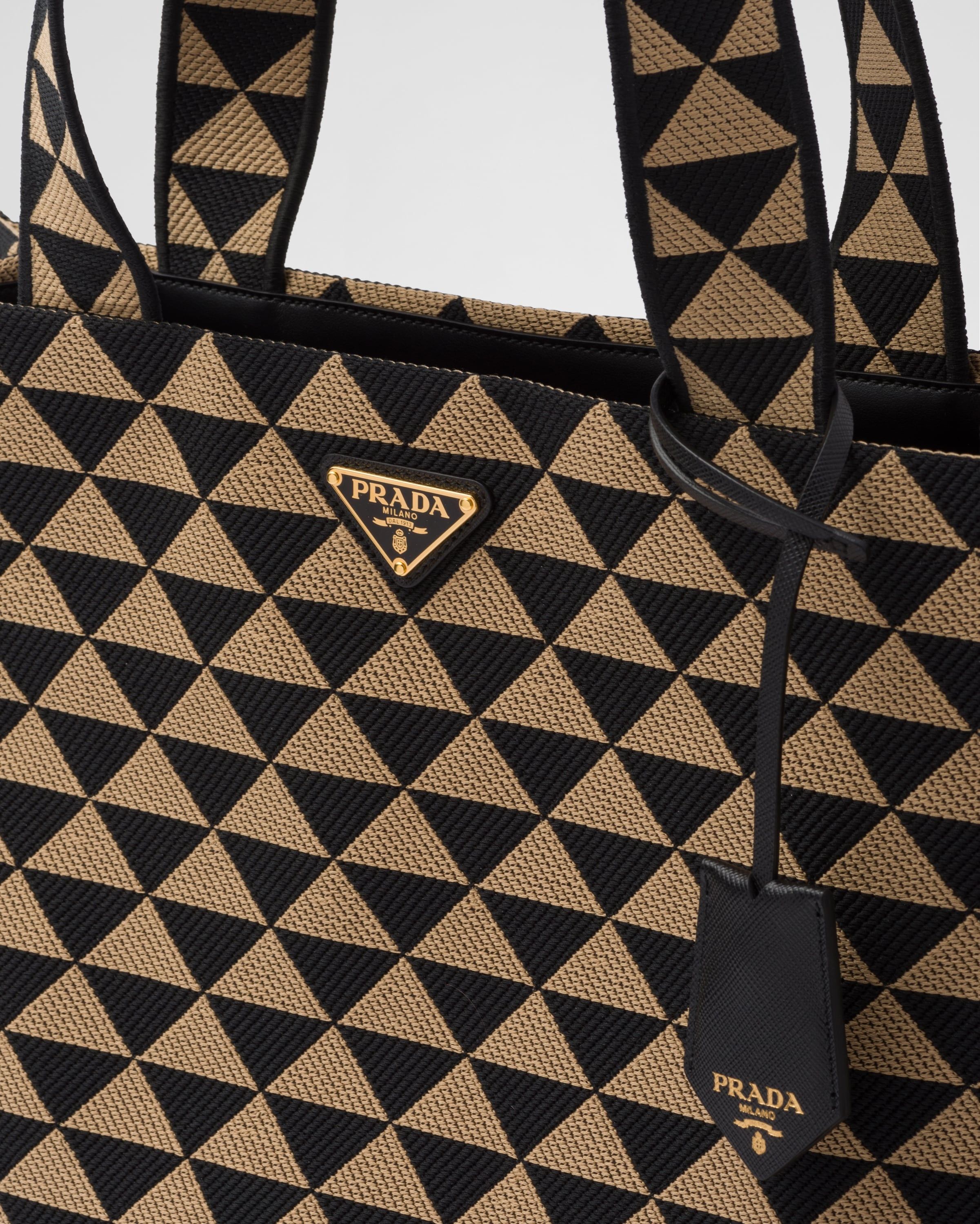 Prada o1bcso1str1025 Size: OS / Jacquard Symbole Bag Beige/Black Size ONE SIZE - 6 Thumbnail
