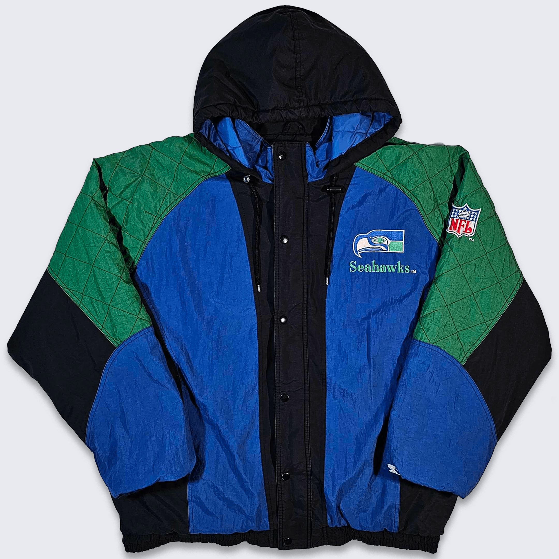 Vintage Seattle Seahawks Starter Jacket, Insulated Full selling Zip with Hood, Size XL