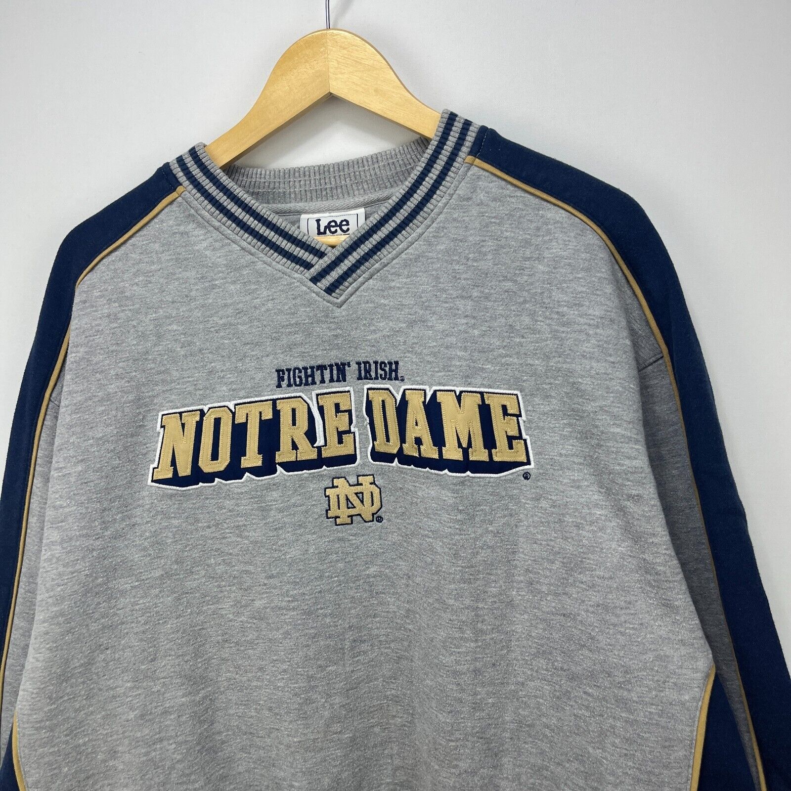 Vintage Vintage '90s Notre Dame Fighting University Sweatshirt XL Size US XL / EU 56 / 4 - 2 Thumbnail