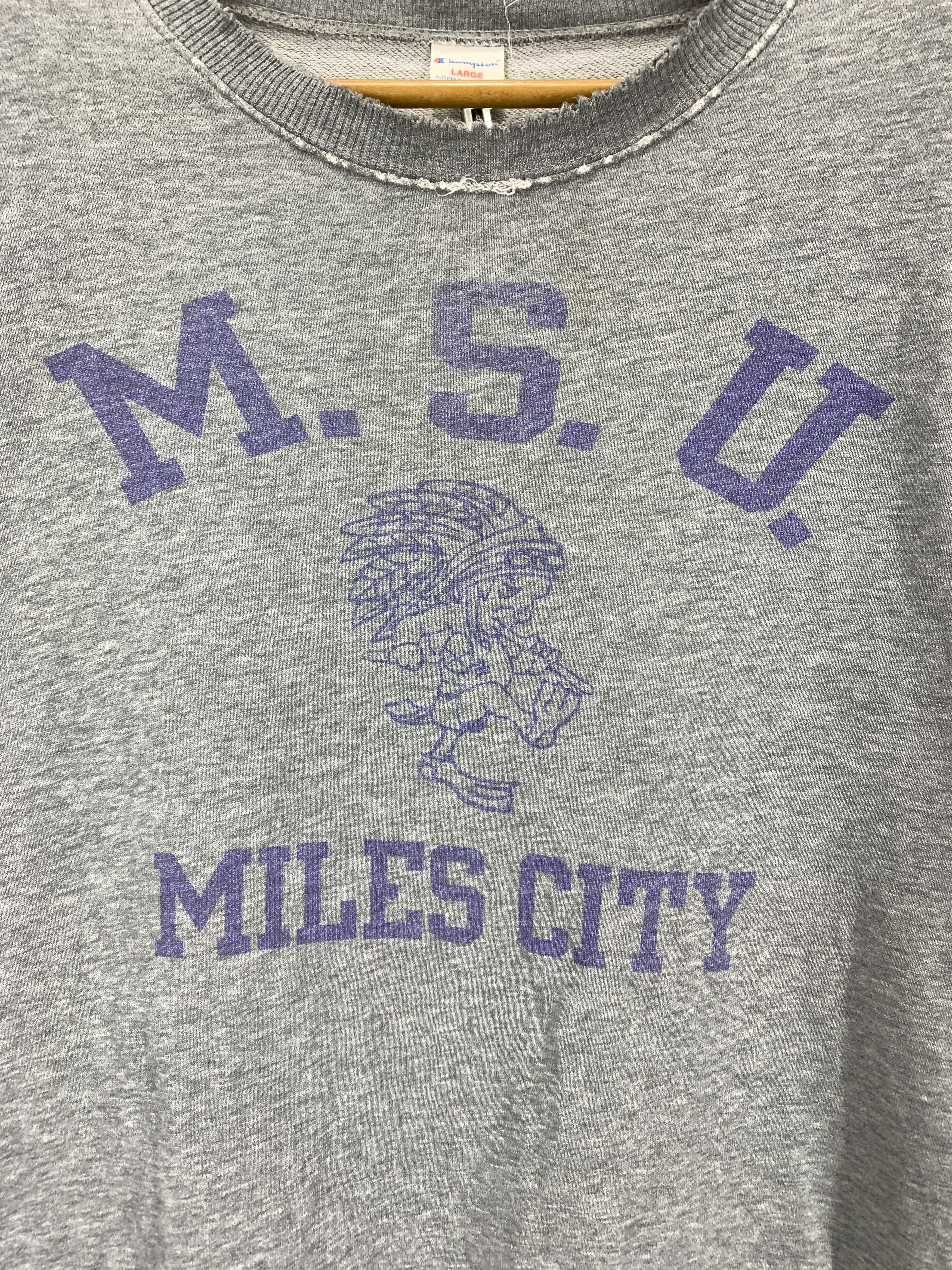 Champion Thrashed CHAMPION MSU MILES CITY Sweatshirt #1909/10 Size US L / EU 52-54 / 3 - 2 Thumbnail