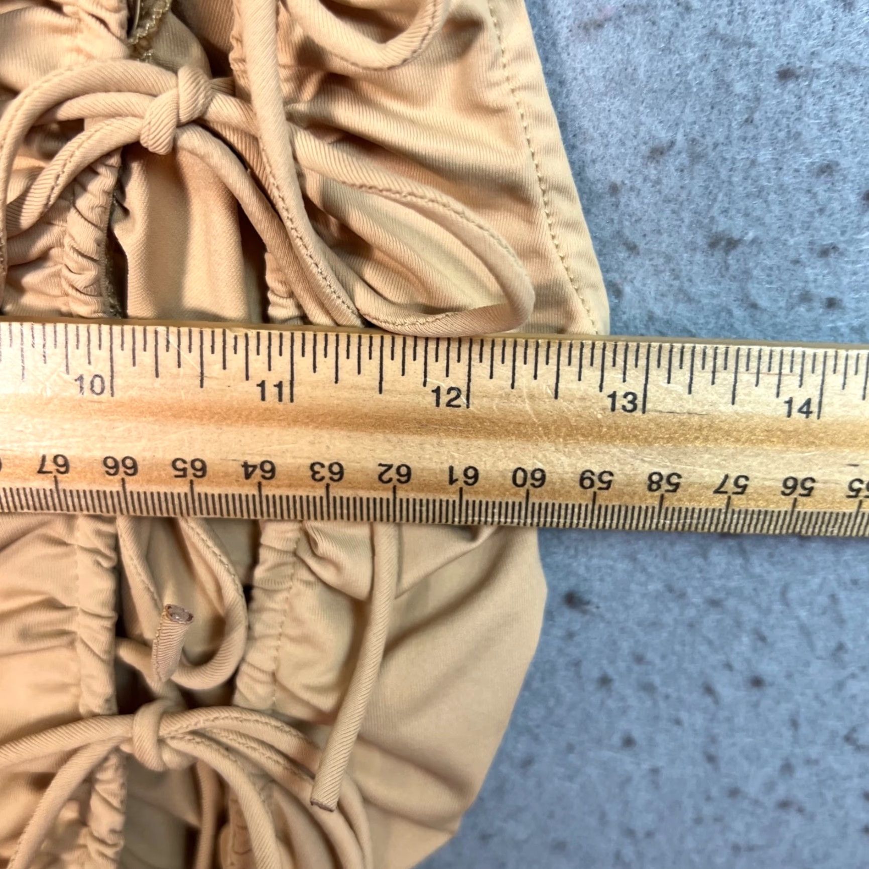 Lioness Lioness Womens Top Sleeveless Ruched Tan Adjustable Side Ties L Beige Adult Large Shirt Summer Womens) Size L / US 10 / IT 46 - 5 Thumbnail