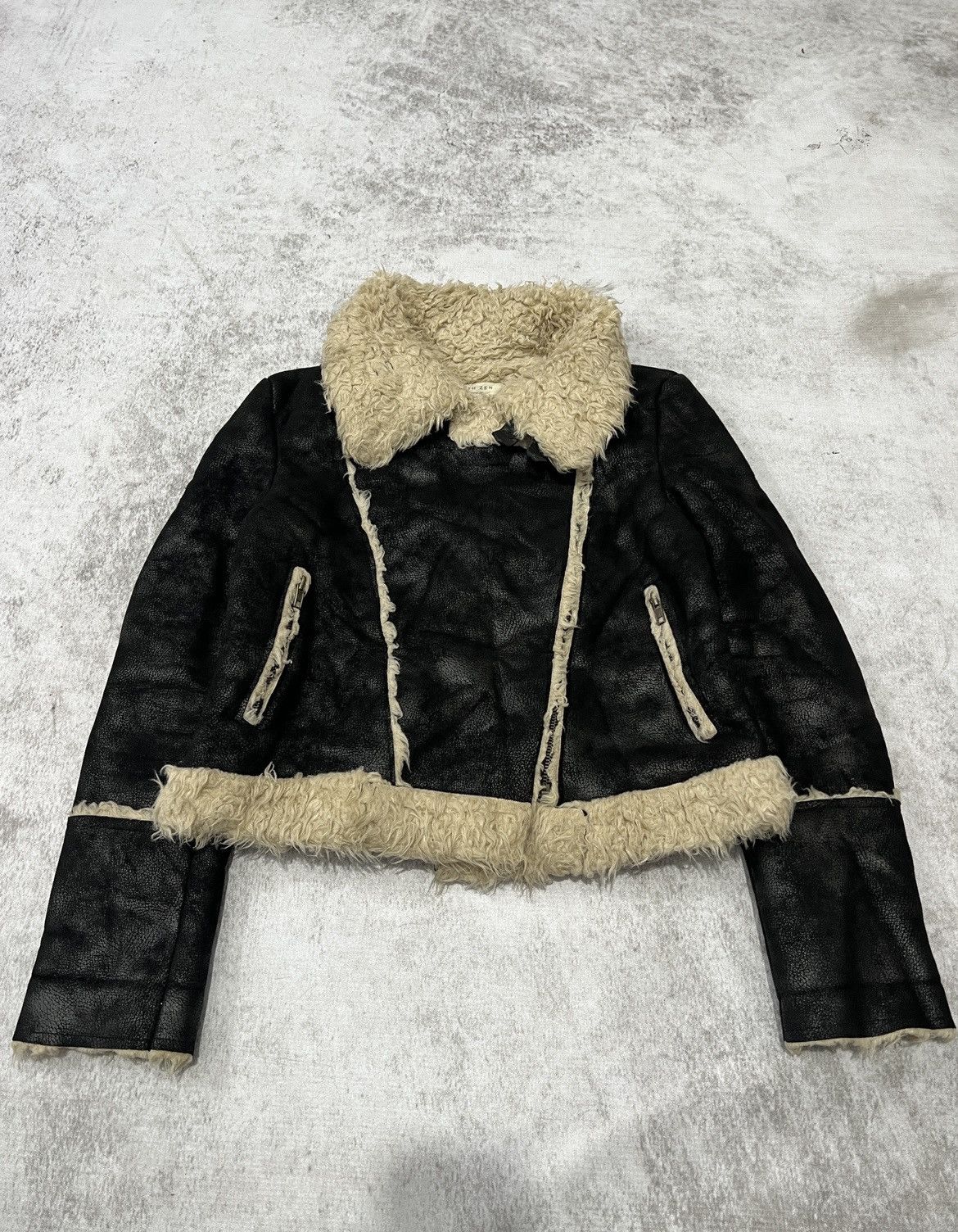 Hysteric Glamour × Undercover 2000s Japanese Maison Asymmetric Fur Lamb Skin Wax Lgb Ifsix Size US S / EU 44-46 / 1 - 1 Thumbnail