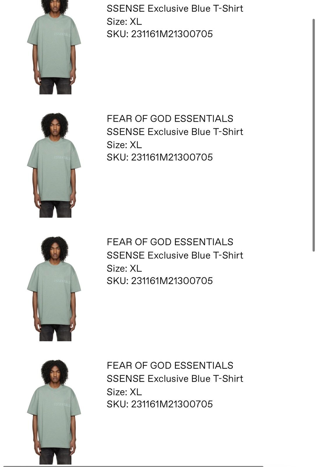 FOG FOG - Essentials Fear Of God Sycamore SS23 T-Shirt Sz (XL) Size US XL / EU 56 / 4 - 11 Thumbnail