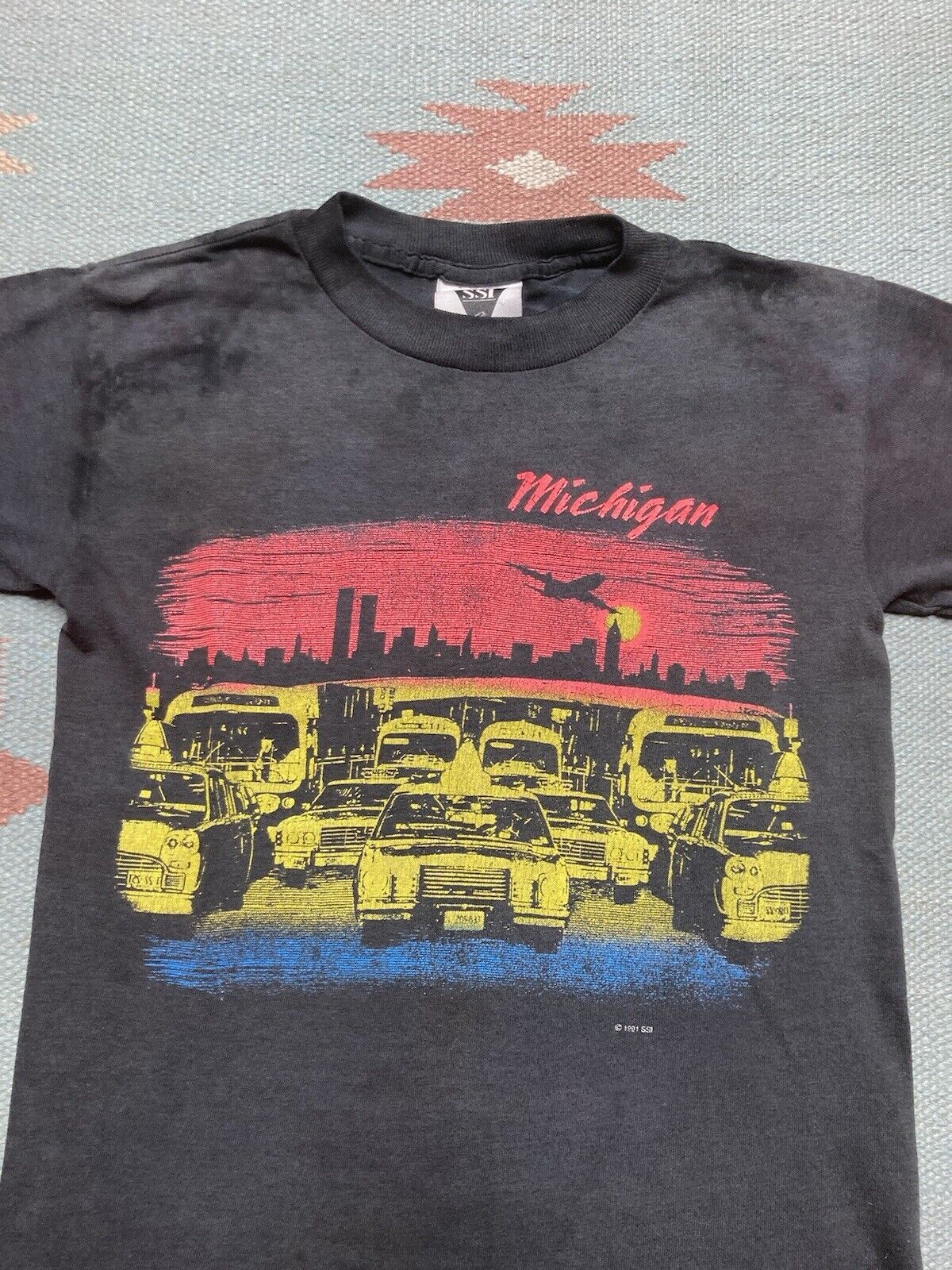 Vintage VTG 90s t shirt Michigan card sunset skyline yout M baby tee Size S / US 4 / IT 40 - 3 Thumbnail