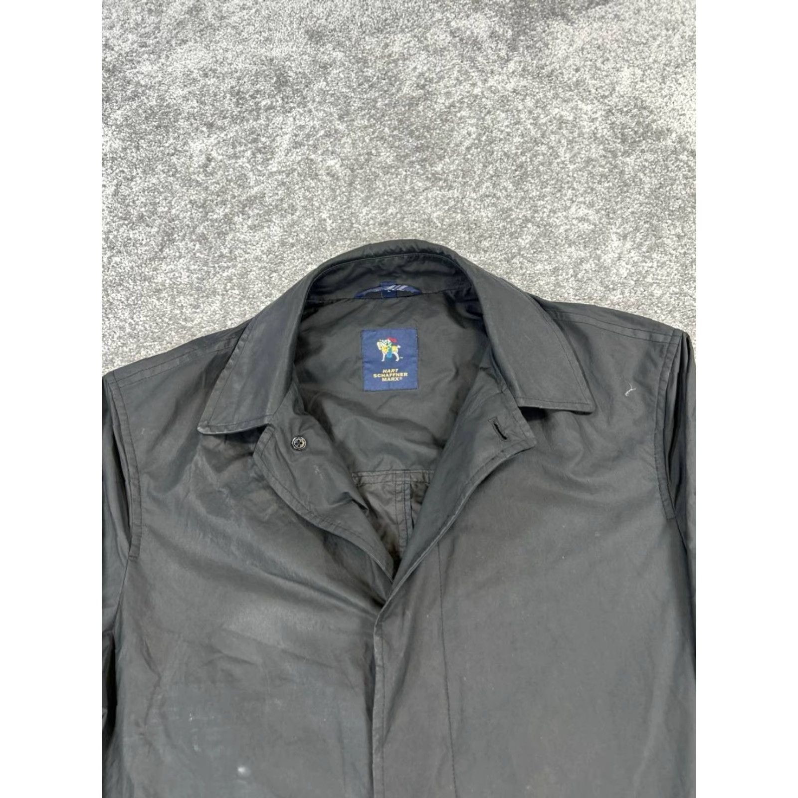 Hart Schaffner Marx Hart Schaffner Marx Jacket Mens XL Black Water Resistant Casual Trench Coat Size US XL / EU 56 / 4 - 2 Thumbnail