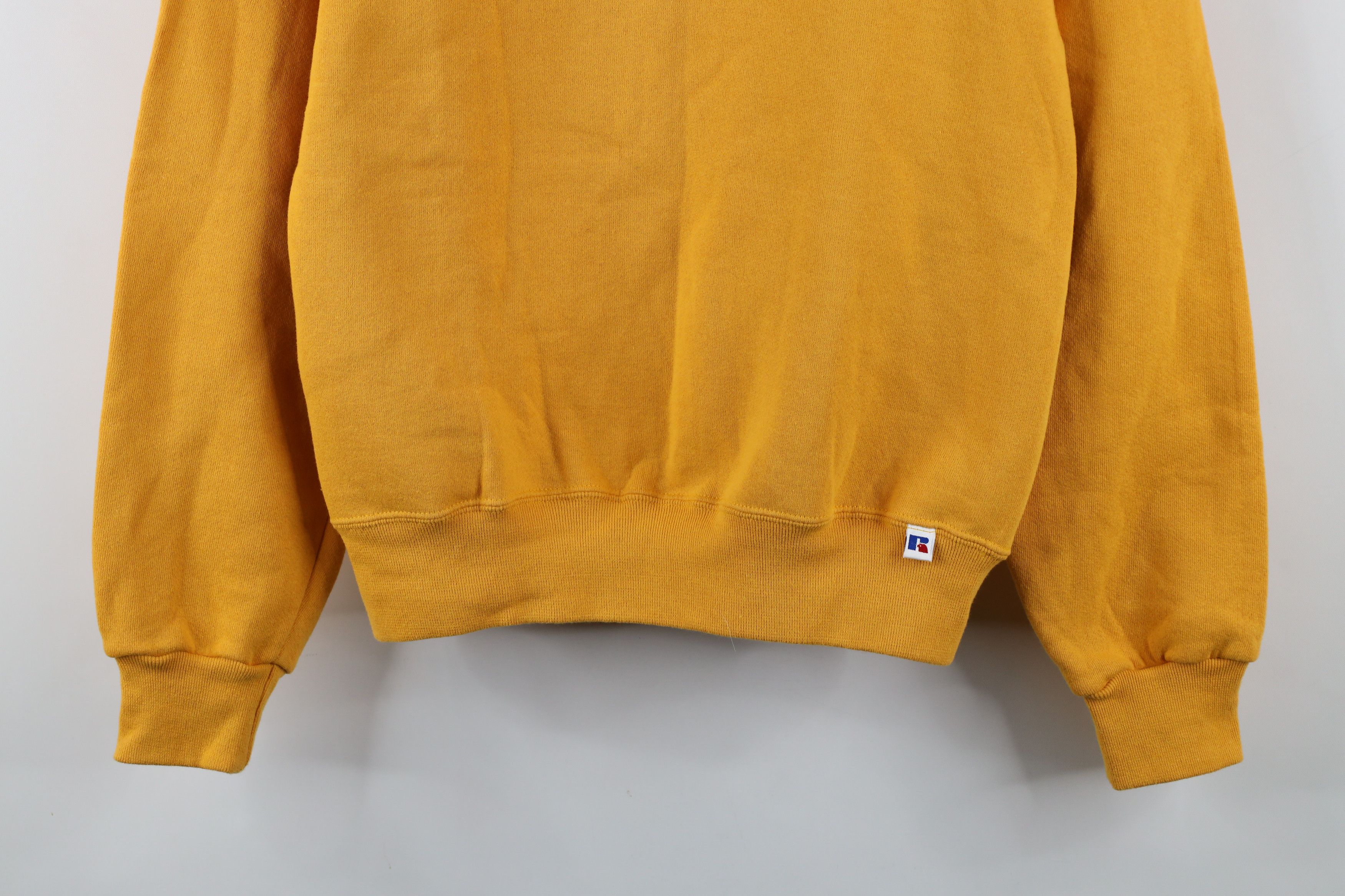 Russell Athletic × Vintage Vintage 90s Russell Athletic Crewneck Sweatshirt Yellow Size US S / EU 44-46 / 1 - 3 Thumbnail