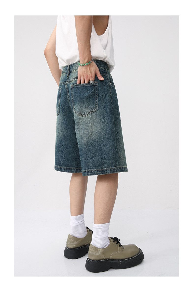Japanese Brand × Jean Japanese retro loose distressed denim shorts Size US 32 / EU 48 - 4 Thumbnail