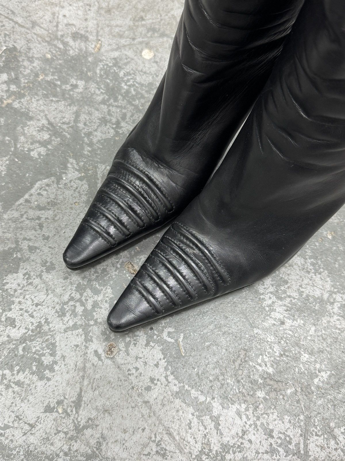 Vintage y2k Archive Real Leather Heels Vintage Boots Size US 7 / IT 37 - 5 Thumbnail