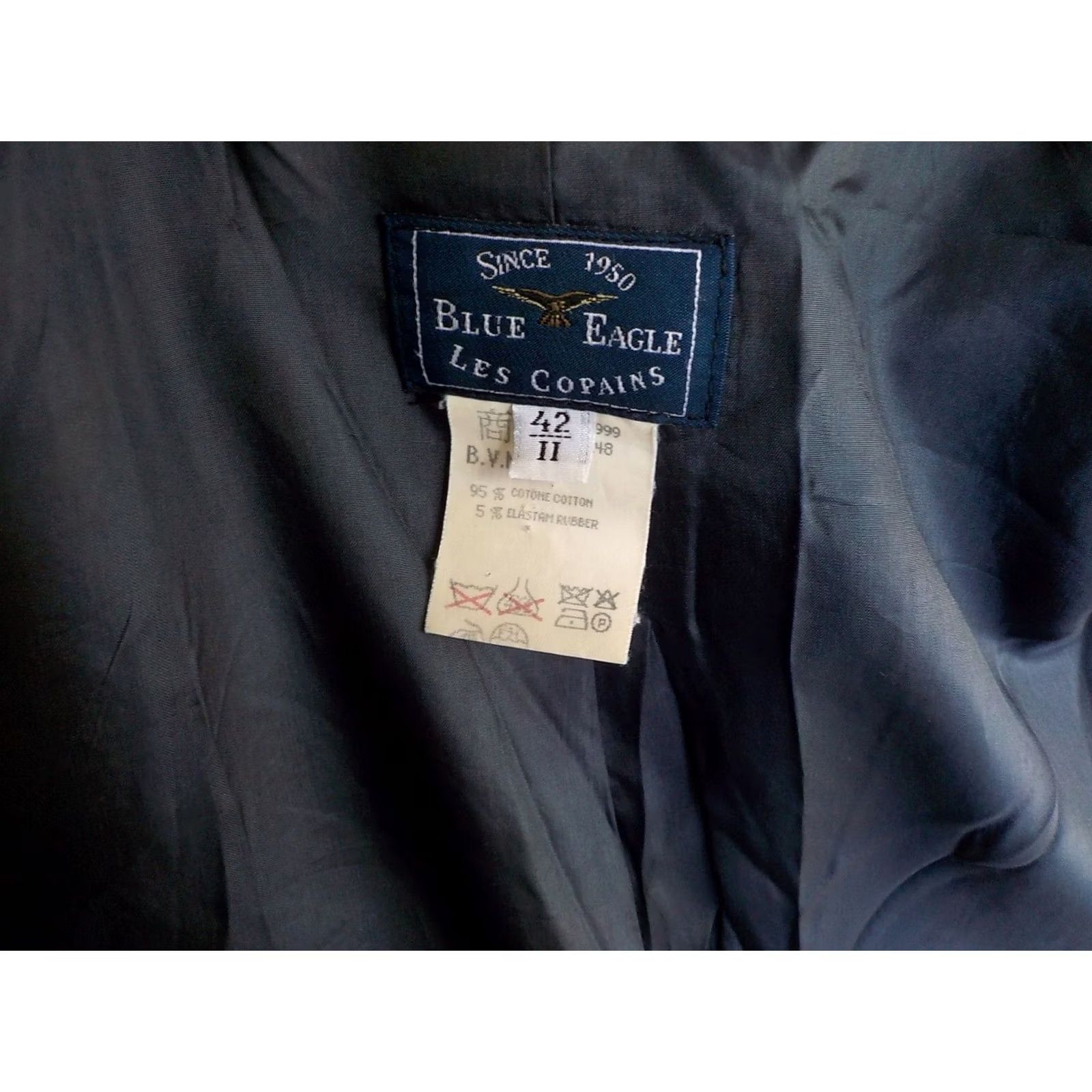 Les Copains Vintage Les Copains BLUE EAGLE Pantsuit Cotton Stretch 8 Ivory/Navy PANTS Waist 28 Inseam 27.5 - Great Condition Women Size 30" / US 8 / IT 44 - 6 Thumbnail