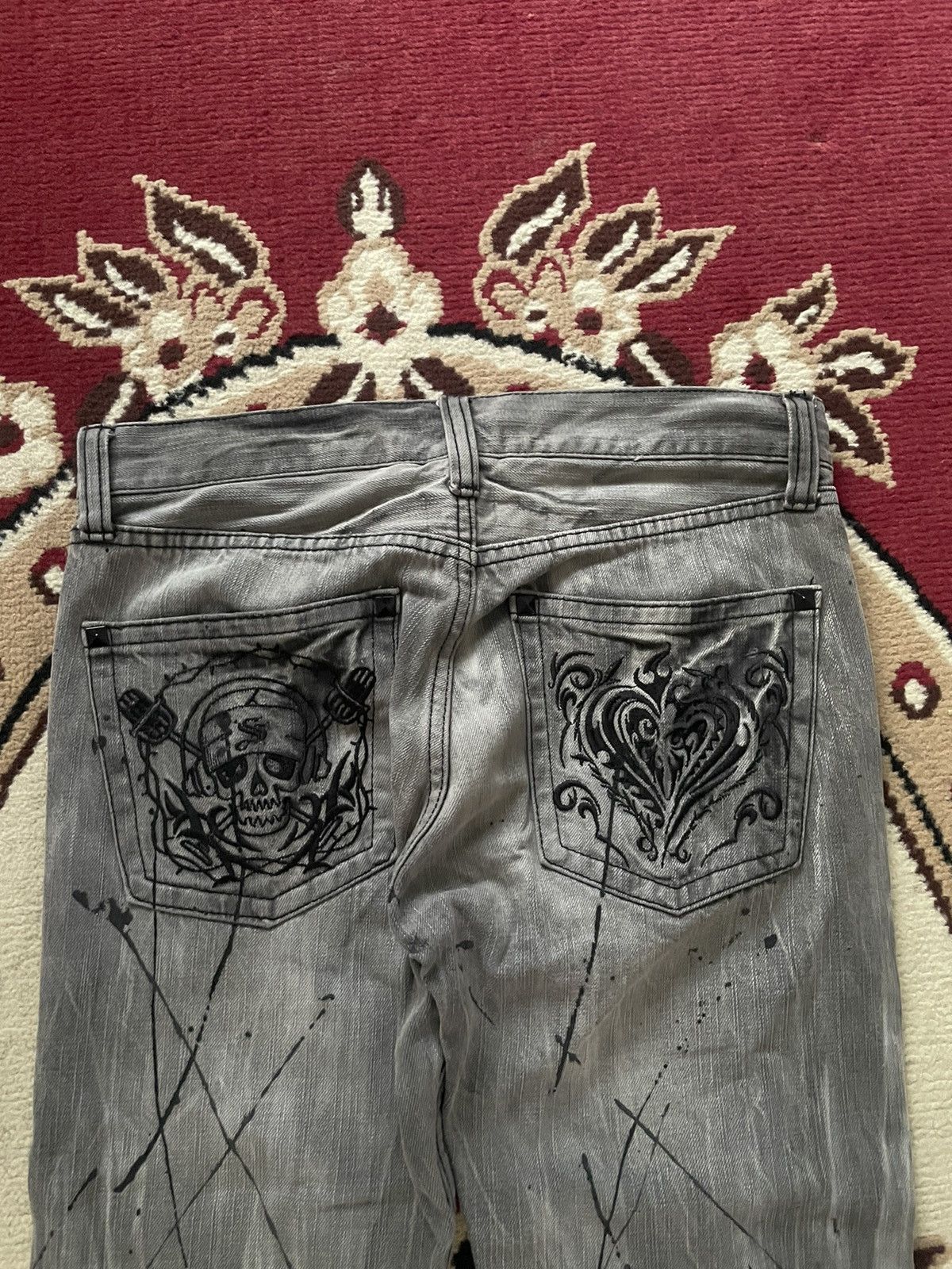 Japanese Brand Japanese Brand Sorridere Flare Paint Jeans Size US 30 / EU 46 - 7 Thumbnail