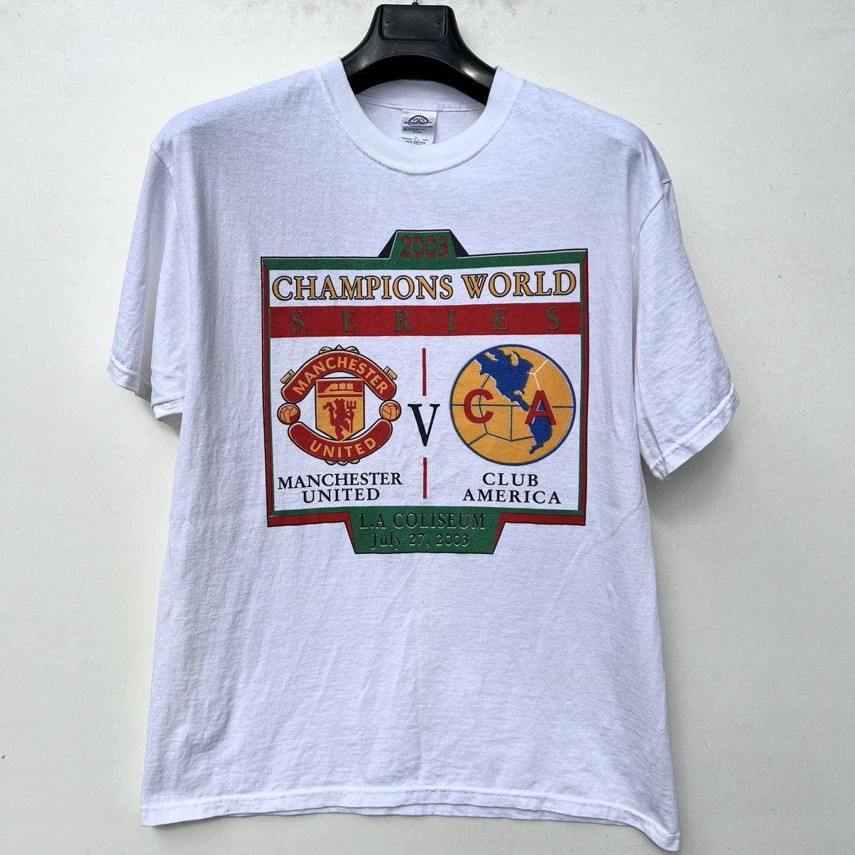Vintage Manchester united vintage T shirt Champions World 2003 Size US L / EU 52-54 / 3 - 1 Thumbnail