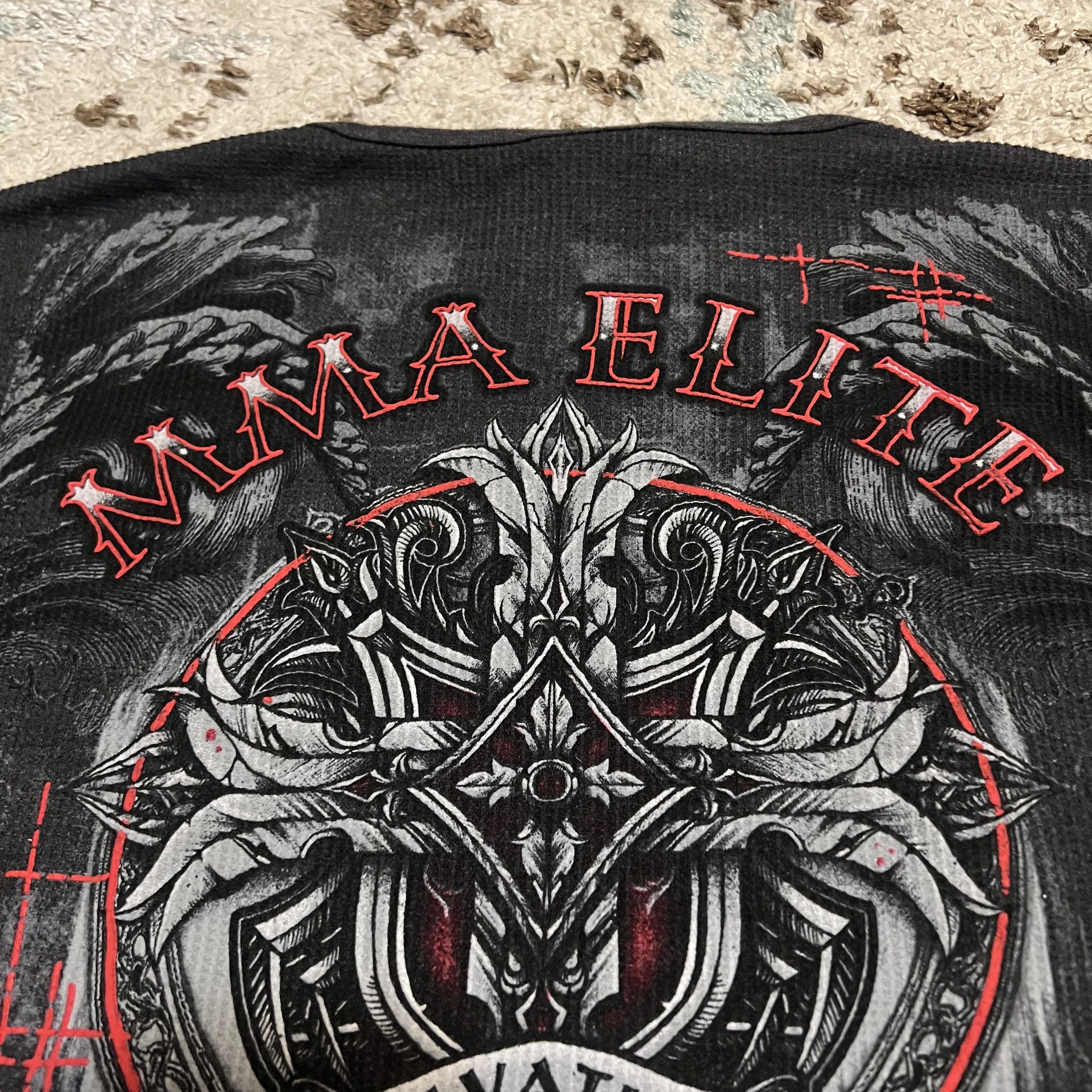 Affliction × Raw State × Tapout MMA Elite Salvation Cross Thermal Shirt Size XL Cyber Y2K Size US XL / EU 56 / 4 - 6 Thumbnail