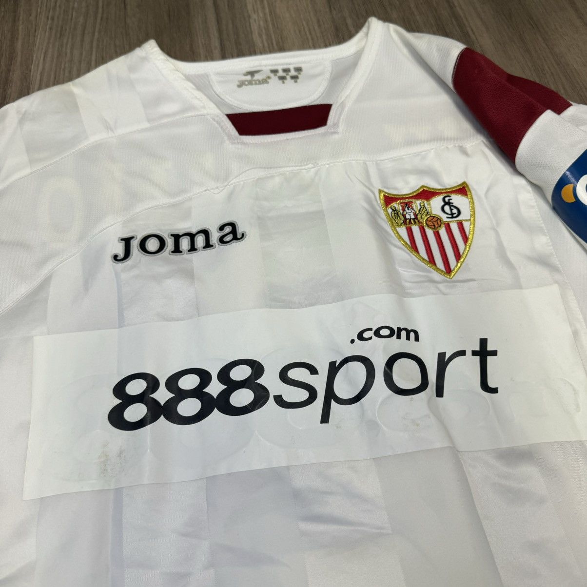 Joma Sevilla 06/07 player issue special home shirt #2Javi Navarro Size US M / EU 48-50 / 2 - 4 Thumbnail