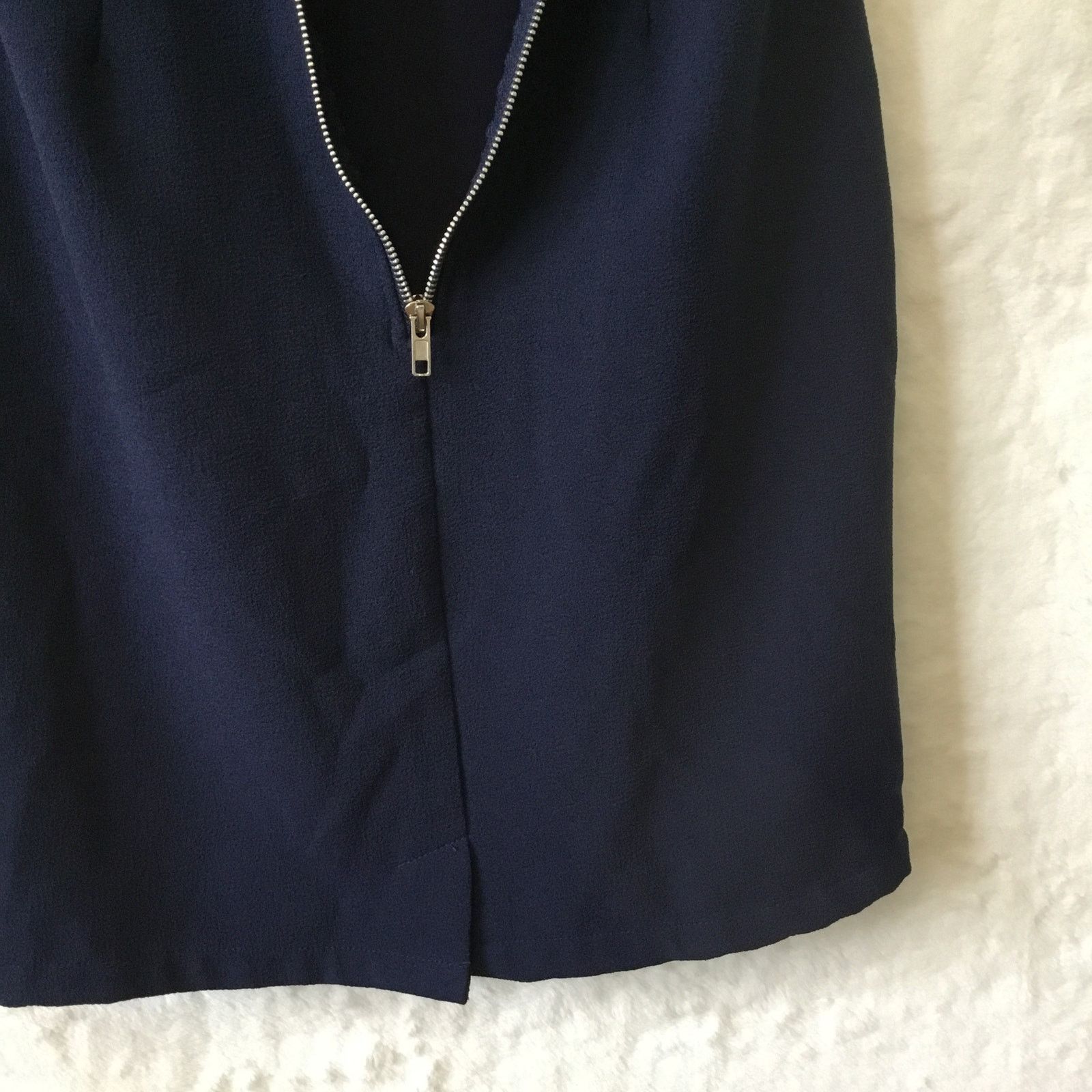 Other Storee Navy Blue Off-Shoulder Zip-Up Formal Dress Size M / US 6-8 / IT 42-44 - 11 Thumbnail