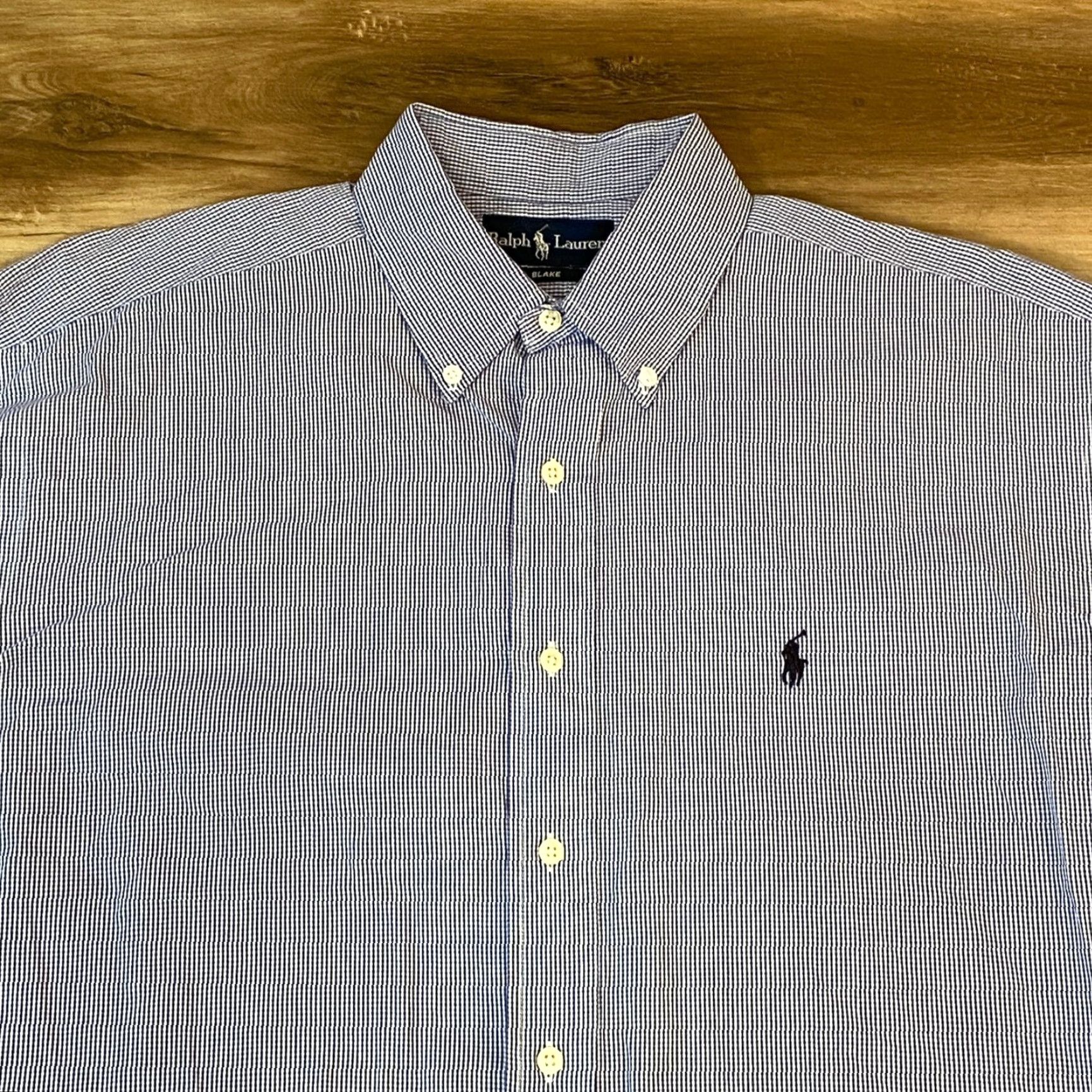 Polo Ralph Lauren VINTAGE Polo Ralph Lauren Blake Shirt Mens L Blue White Gingham Check Twill Shirt Size US L / EU 52-54 / 3 - 2 Thumbnail