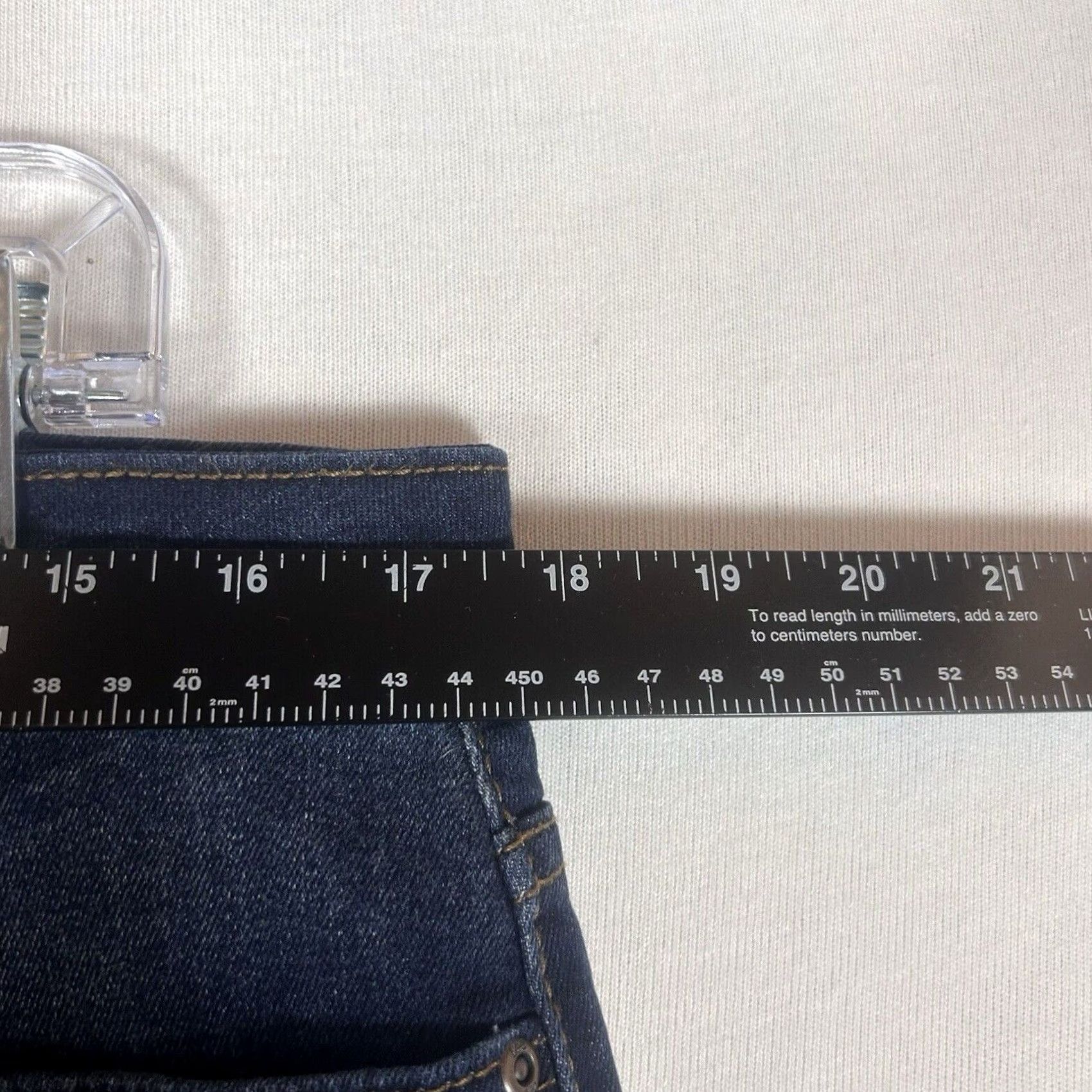 Lee Lee Heritage Jeans Womens 14 Slim Fit Skinny Ankle High Rise Dark Wash Denim Jeans Blue Slimming 5-Pocket Zipper Button Womens Jeans Size 36" / US 14 / IT 50 - 5 Thumbnail