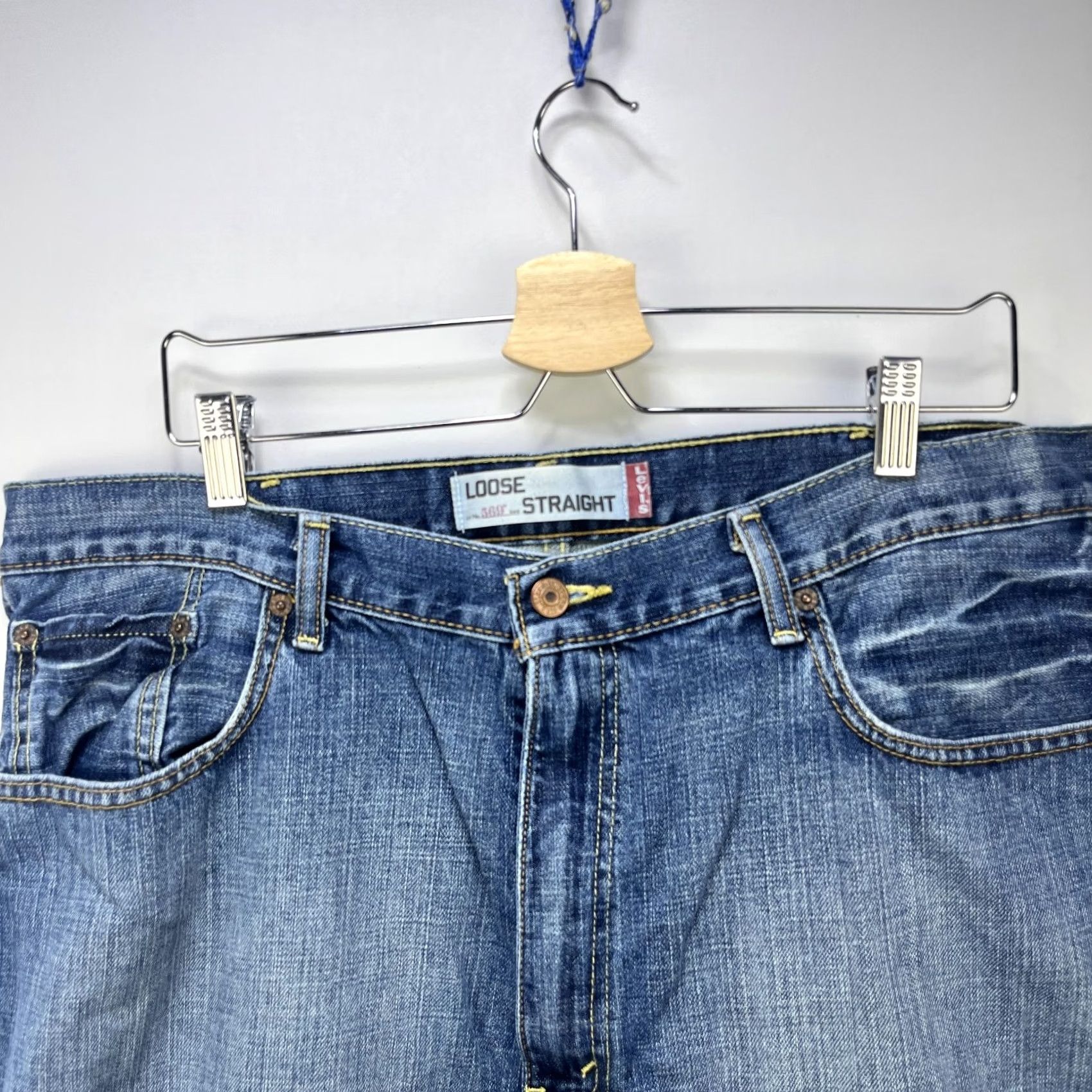 Levi's Levi's 569 Loose Straight Denim Jean Shorts Blue W38 Mens 90s Hip Hop Size US 38 / EU 54 - 6 Thumbnail