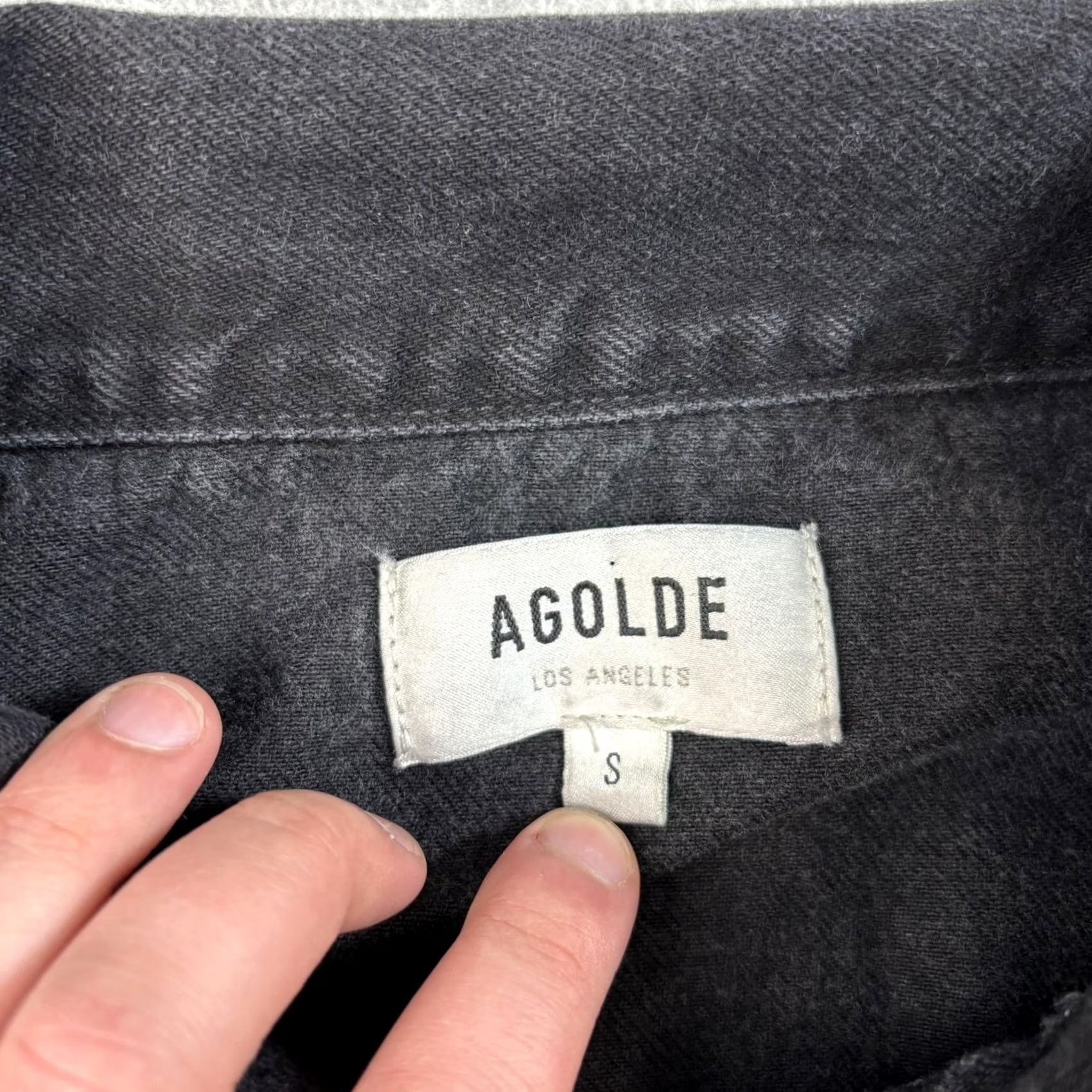 Agolde AGOLDE Denim Jacket Women Small Black Shrunk(en) Charlie Distressed 90s Bohemian Organic Size S / US 4 / IT 40 - 3 Thumbnail