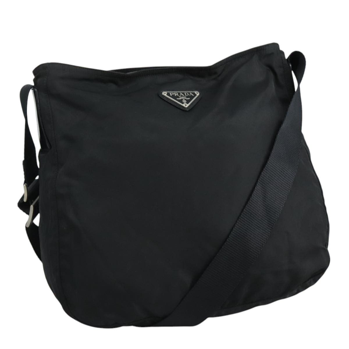 Prada Tessuto Black Synthetic Shoulder Bag (Pre-Owned) Size ONE SIZE - 1 Thumbnail