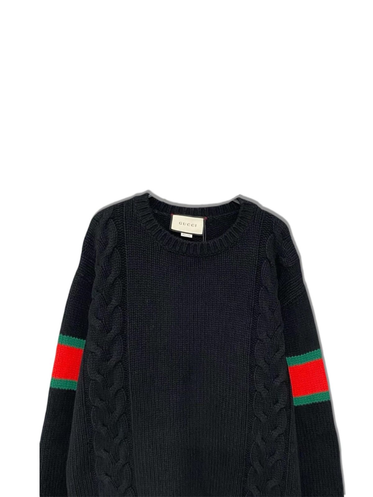 Gucci Gucci L Cable Blue Knitted Wool Sweater Crewneck Size US L / EU 52-54 / 3 - 4 Thumbnail
