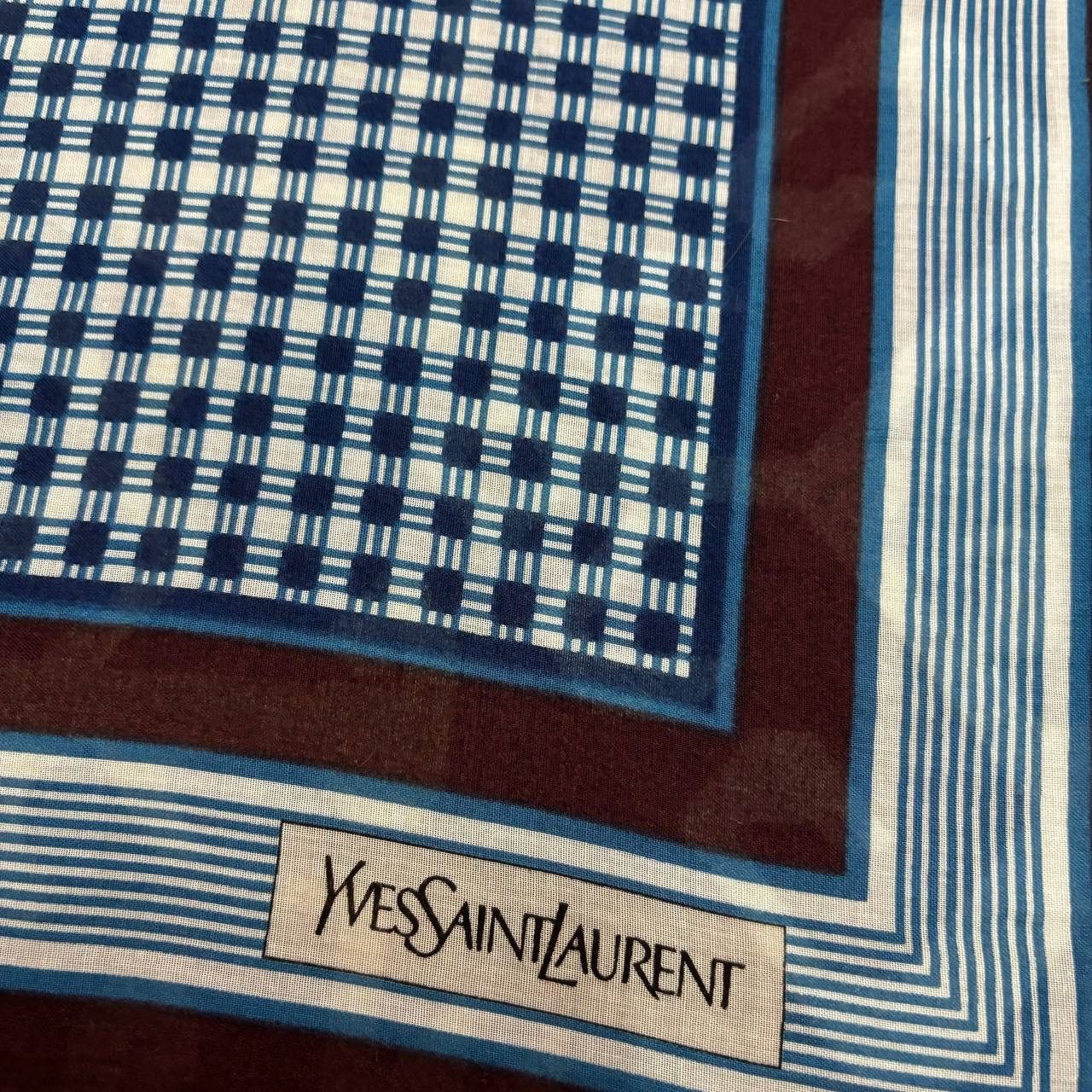 Yves Saint Laurent Yves Saint Laurent Silk Scarf Neckerchief Handkerchief Size ONE SIZE - 4 Thumbnail