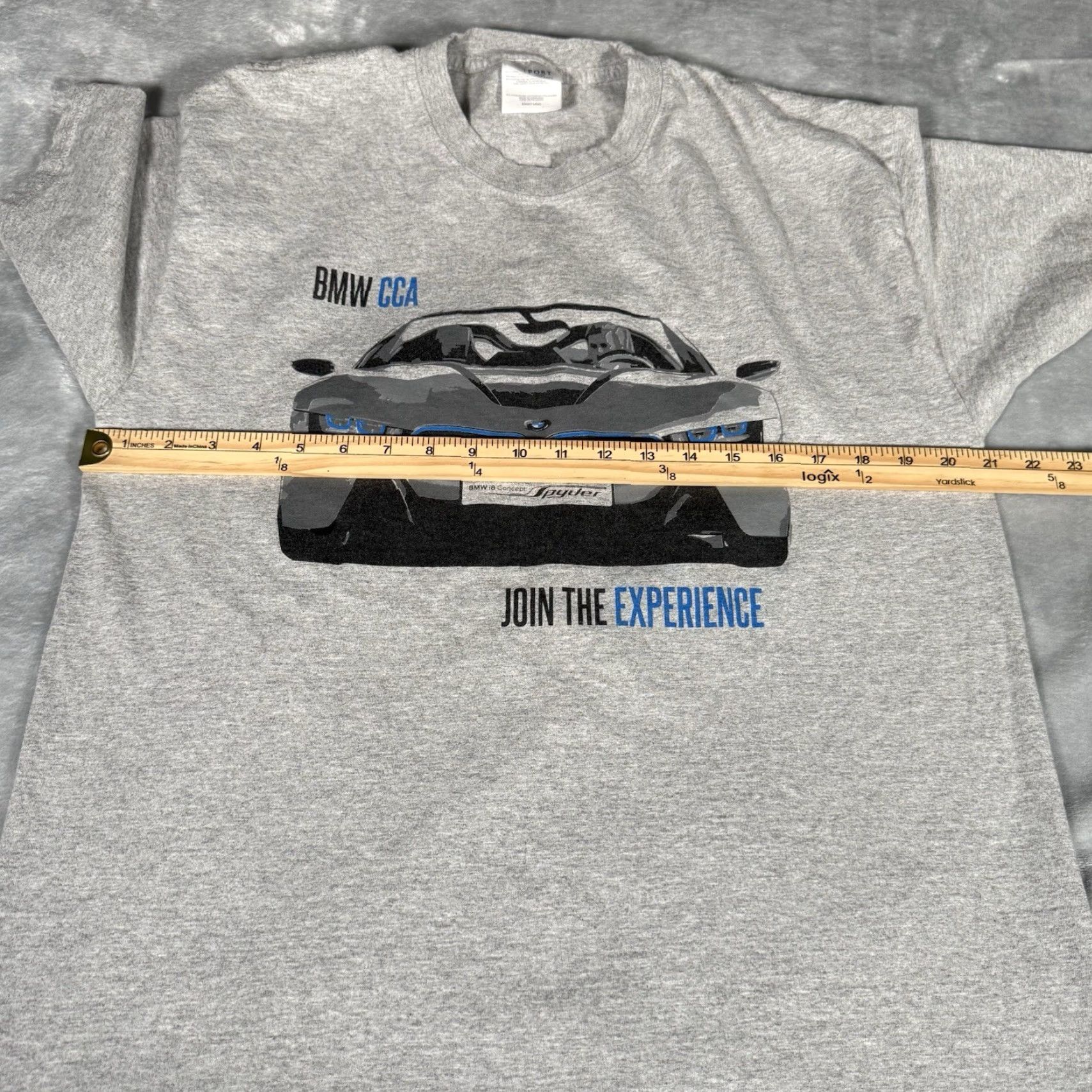 Port & Company BMW i8 Promo Crewneck T Shirt Mens Large Gray Cars Slim Fit Shirt Size US L / EU 52-54 / 3 - 5 Thumbnail