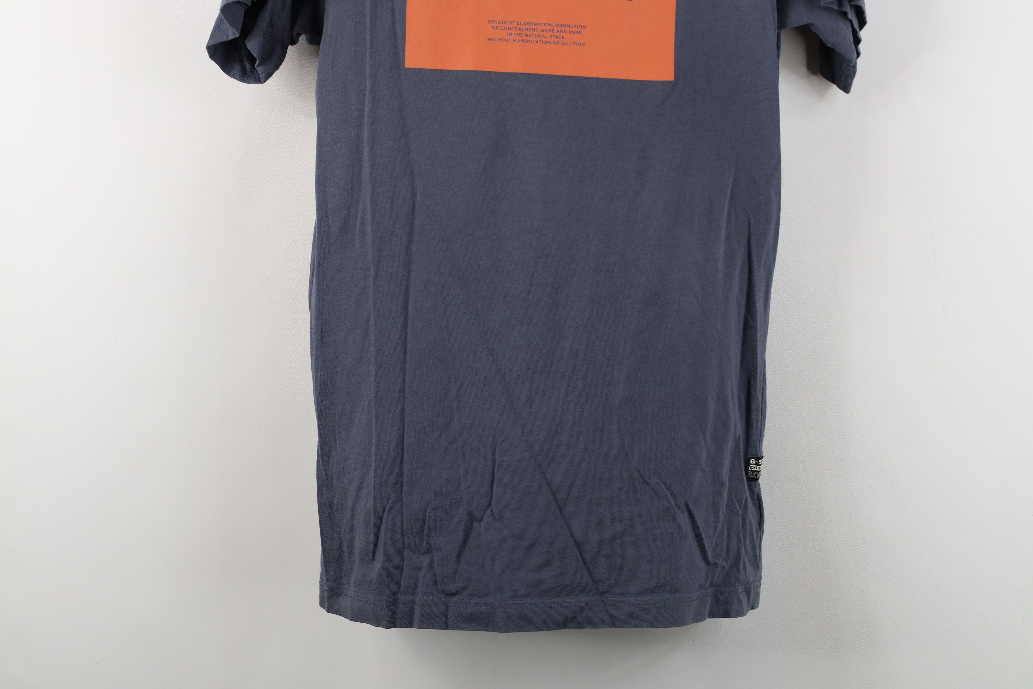 G-Star Deadstock G Star Raw Box Logo T-Shirt Steel Blue Cotton Size US XS / EU 42 / 0 - 3 Thumbnail