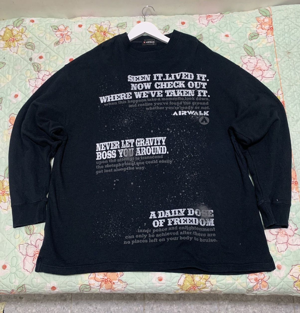 Airwalk × If Six Was Nine × Santa Cruz Skateboards Airwalk Poem skate Sweatshirt Size US XXL / EU 58 / 5 - 12 Thumbnail