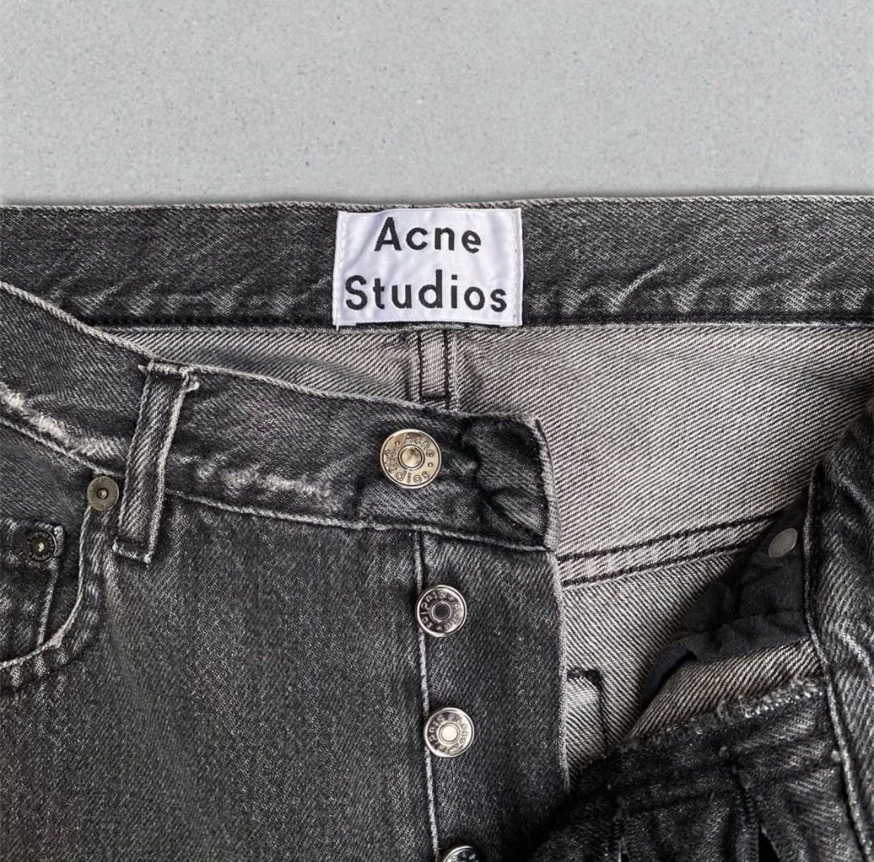 Acne Studios ACNE STUDIOS VAN BLACK VTG ACID WASH DENIM PANTS Size US 32 / EU 48 - 3 Thumbnail