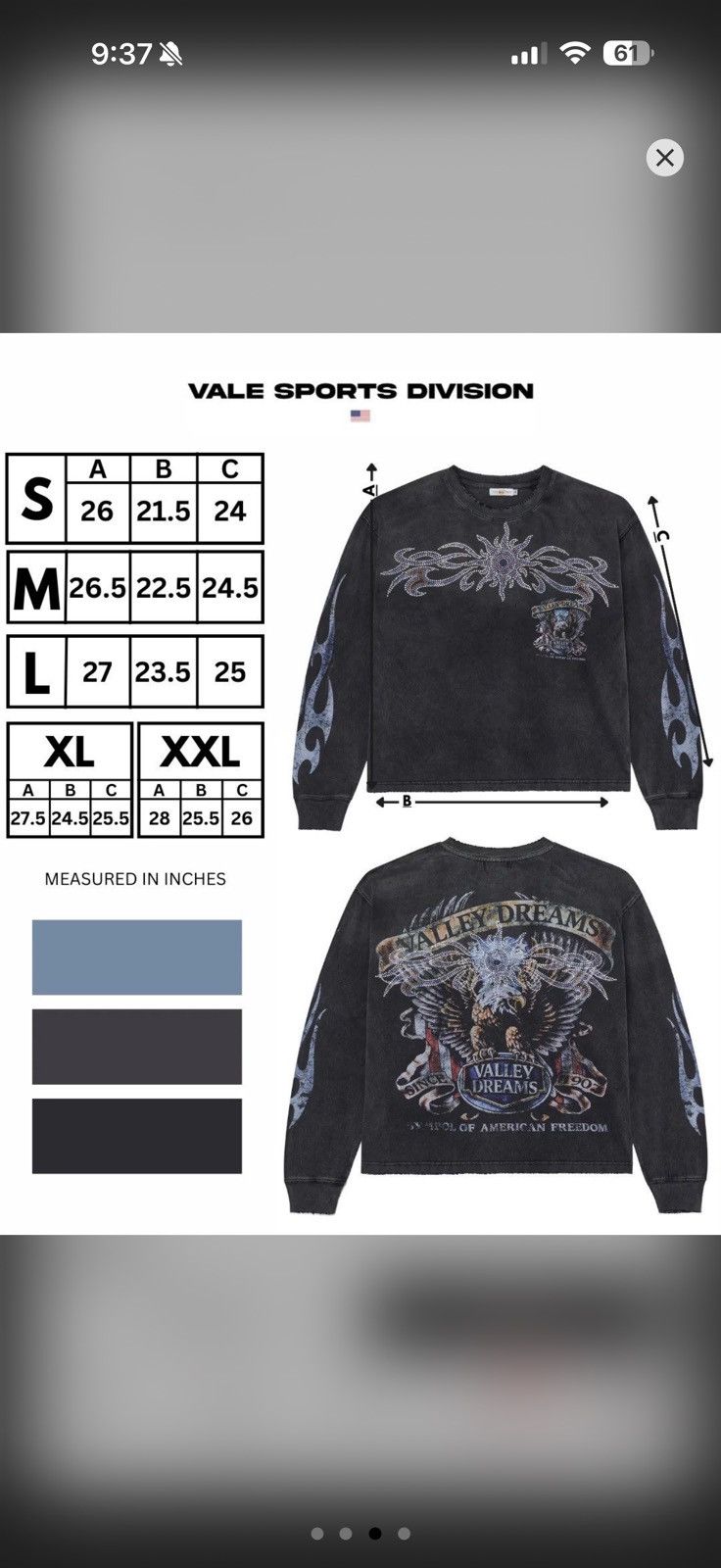 Vale Vale Wraith Bling Long Sleeve Size Small Size US S / EU 44-46 / 1 - 12 Thumbnail